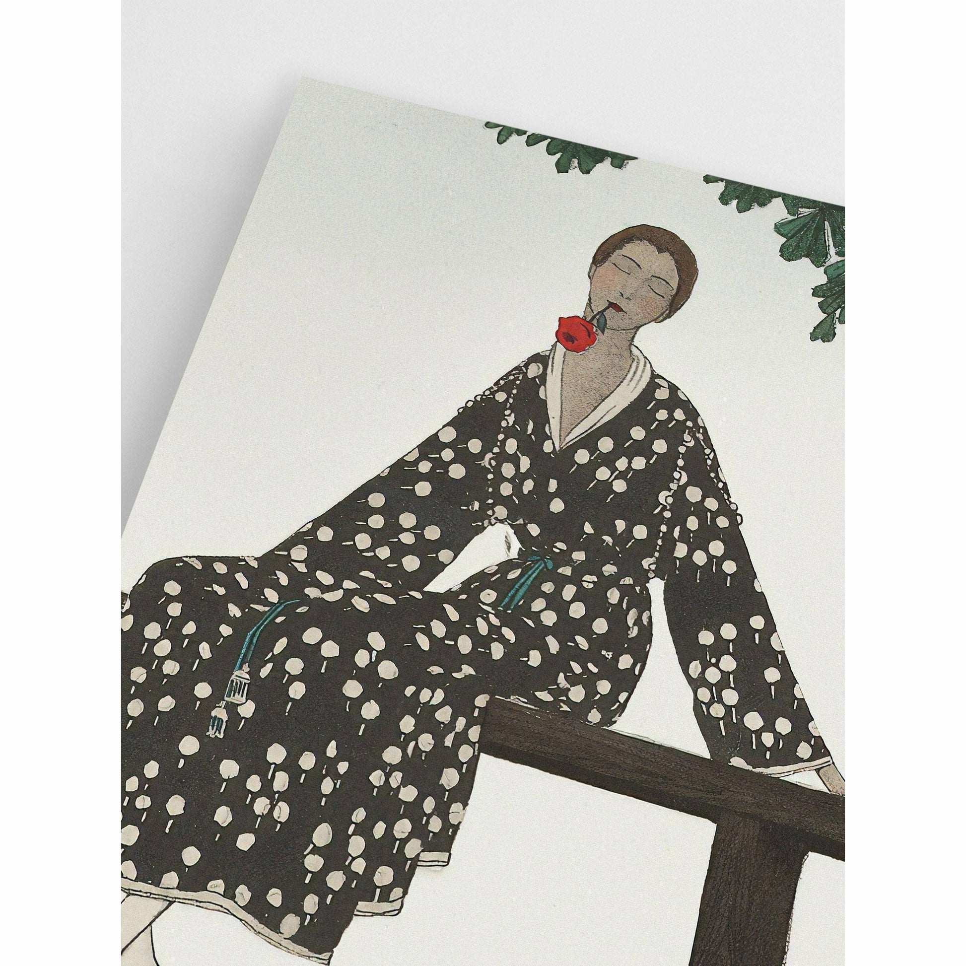 Lounging Woman Black and White Wall Art