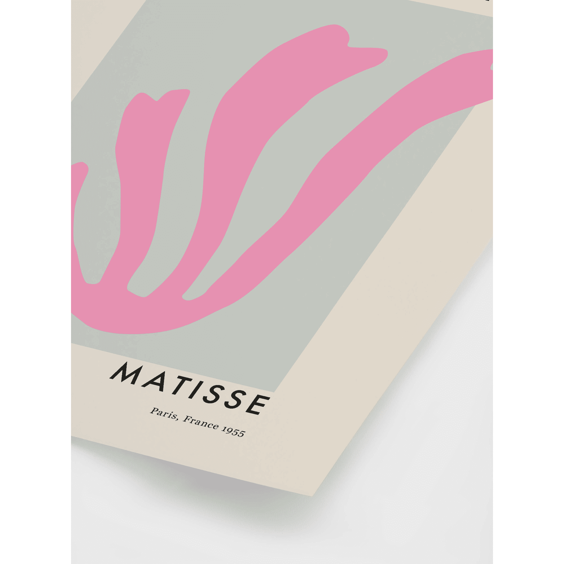 Pink Leaf Graphic Print – Henri Matisse Inspired Art