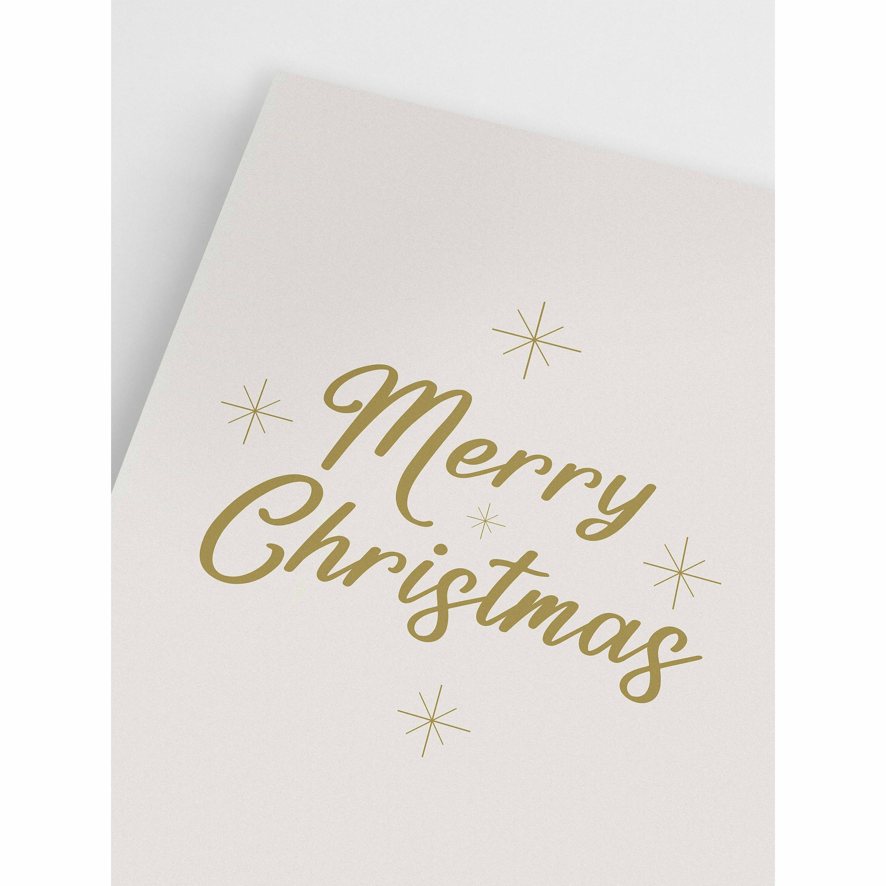 Merry Christmas Golden Words Poster