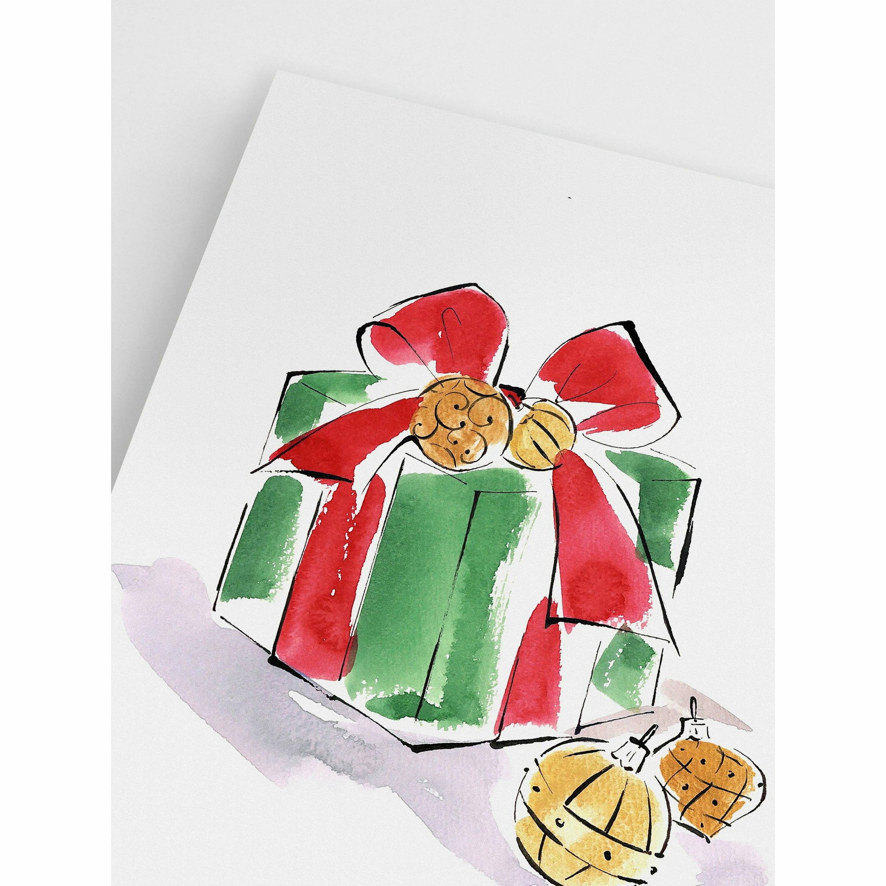 Watercolor Christmas Gift Poster