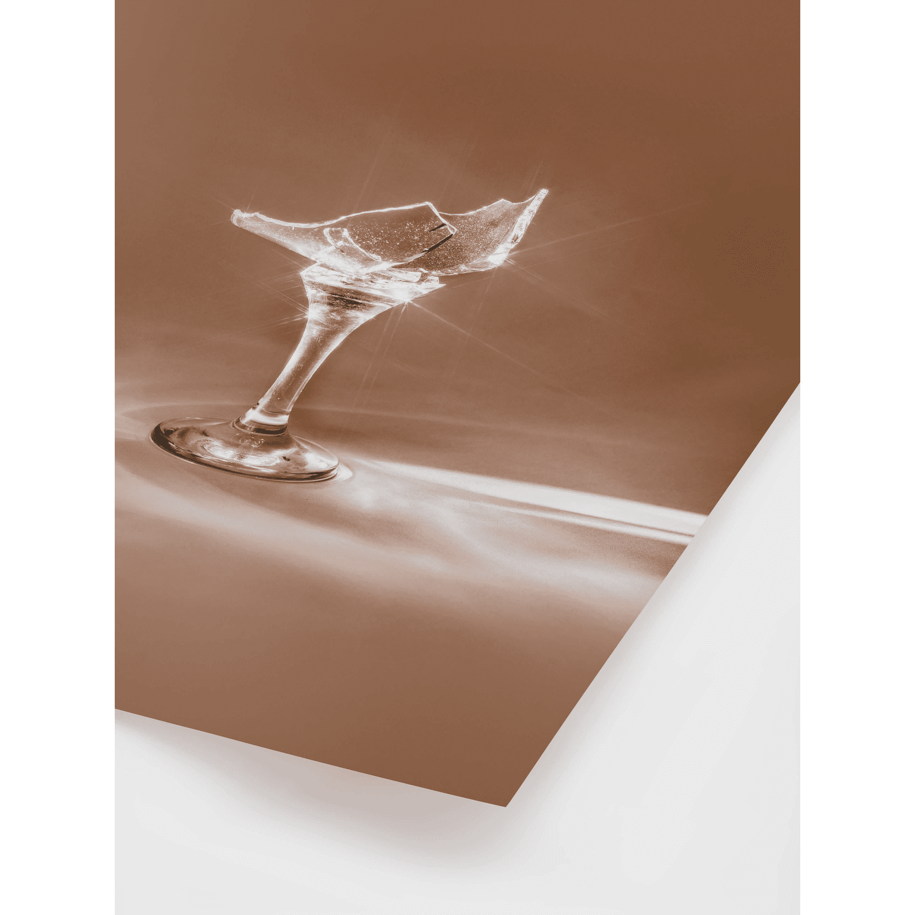 Shattered Wineglass Poster