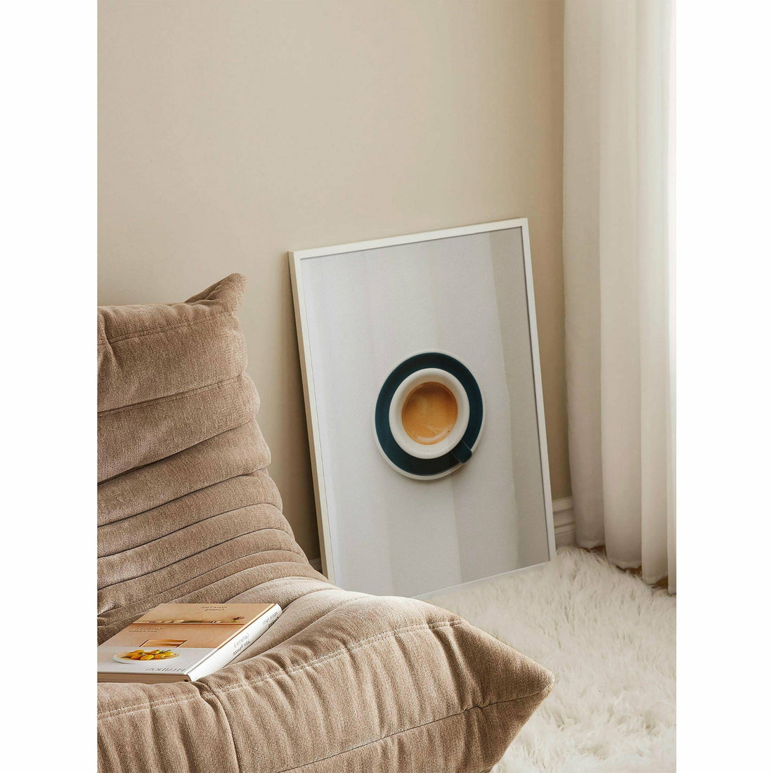Blue Coffee Cup Poster Modern Wall Art