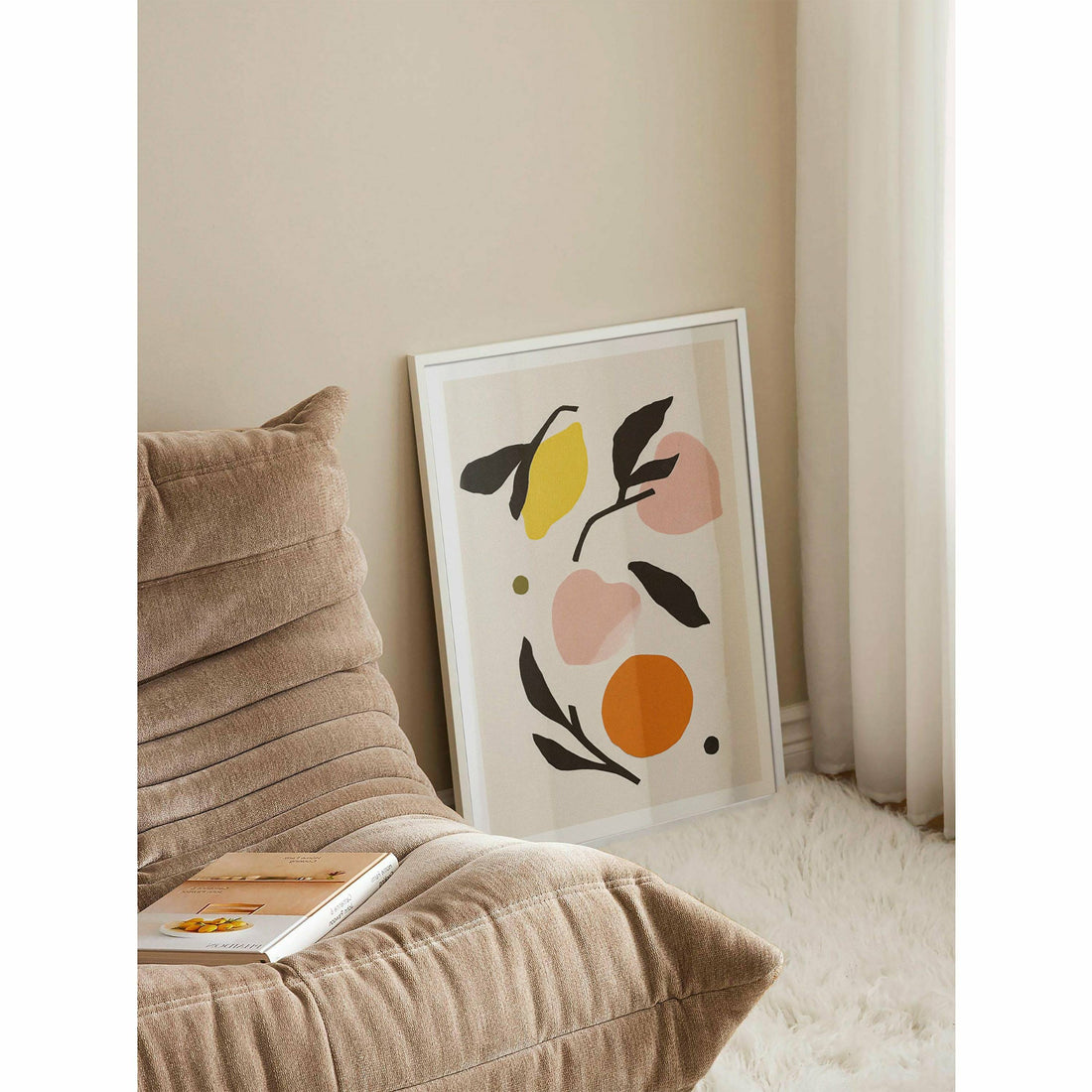 Lemon & Orange Abstract Botanical Poster