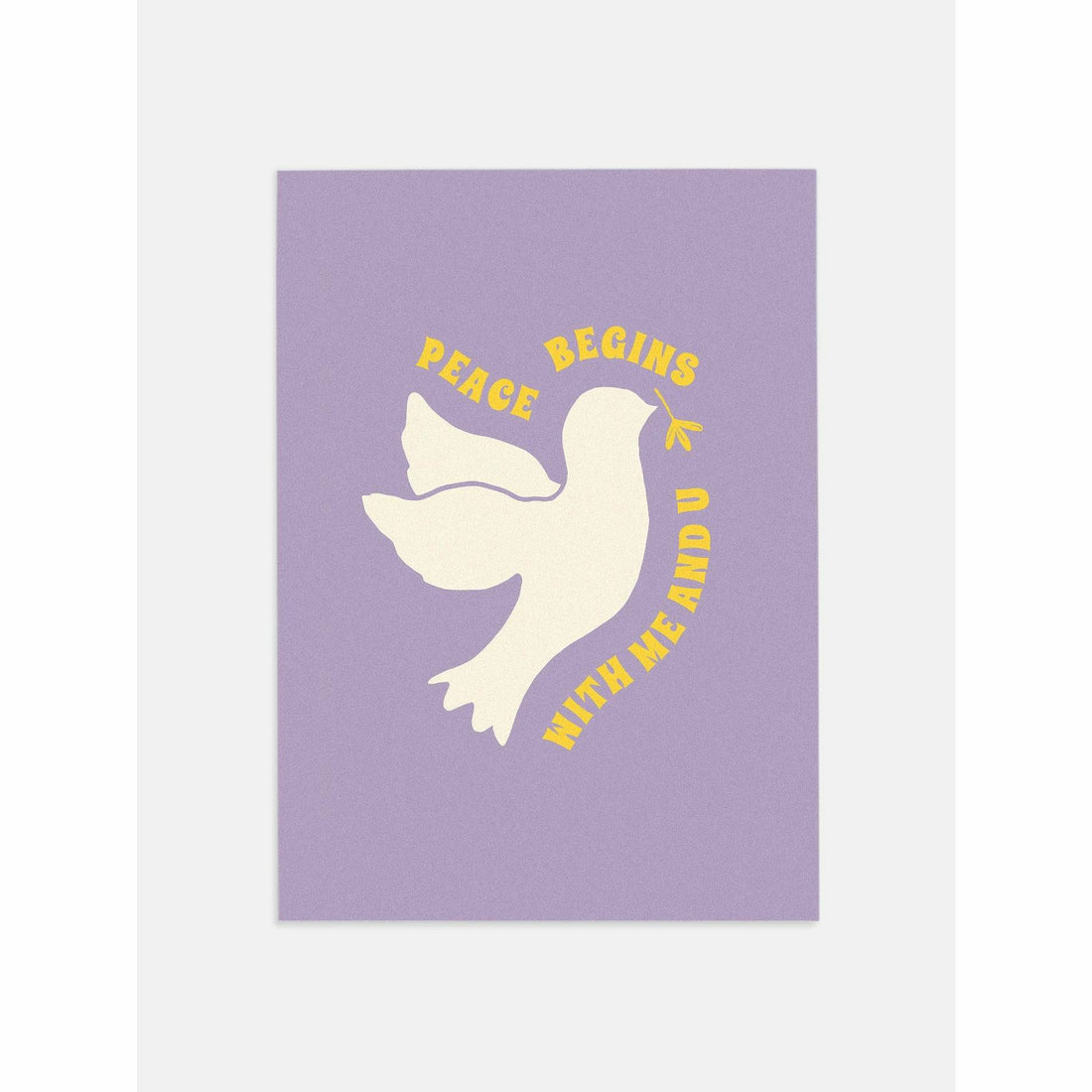 White Dove Peace Retro Poster