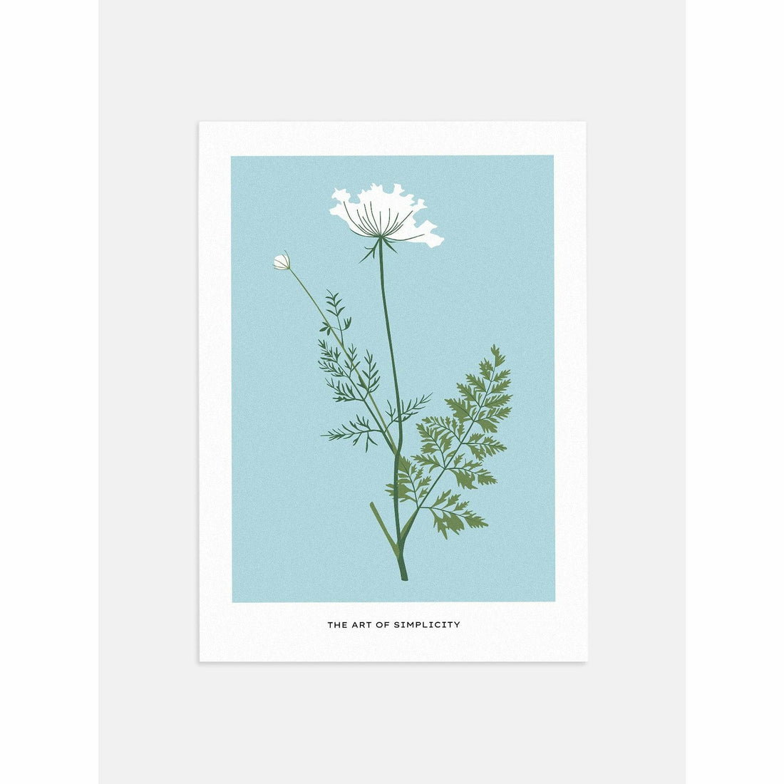 White Wildflowers Bedroom Artwork