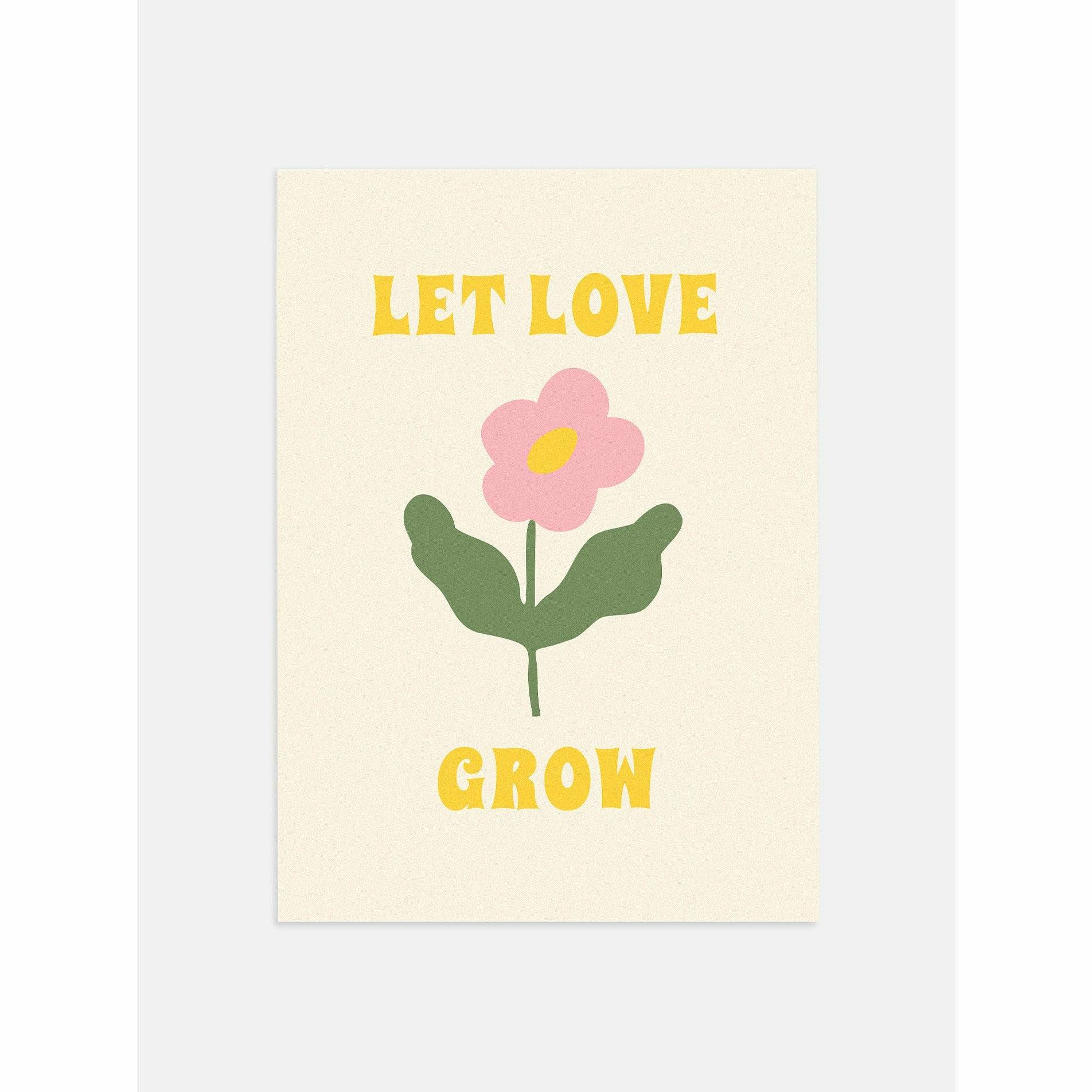 Let Love Grow Retro Print