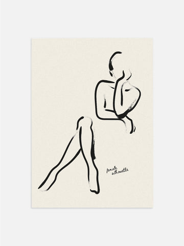 Female Silhouette Room Wall Decor