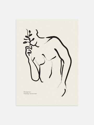 Male Figure Minimalist Bedroom Wall Art