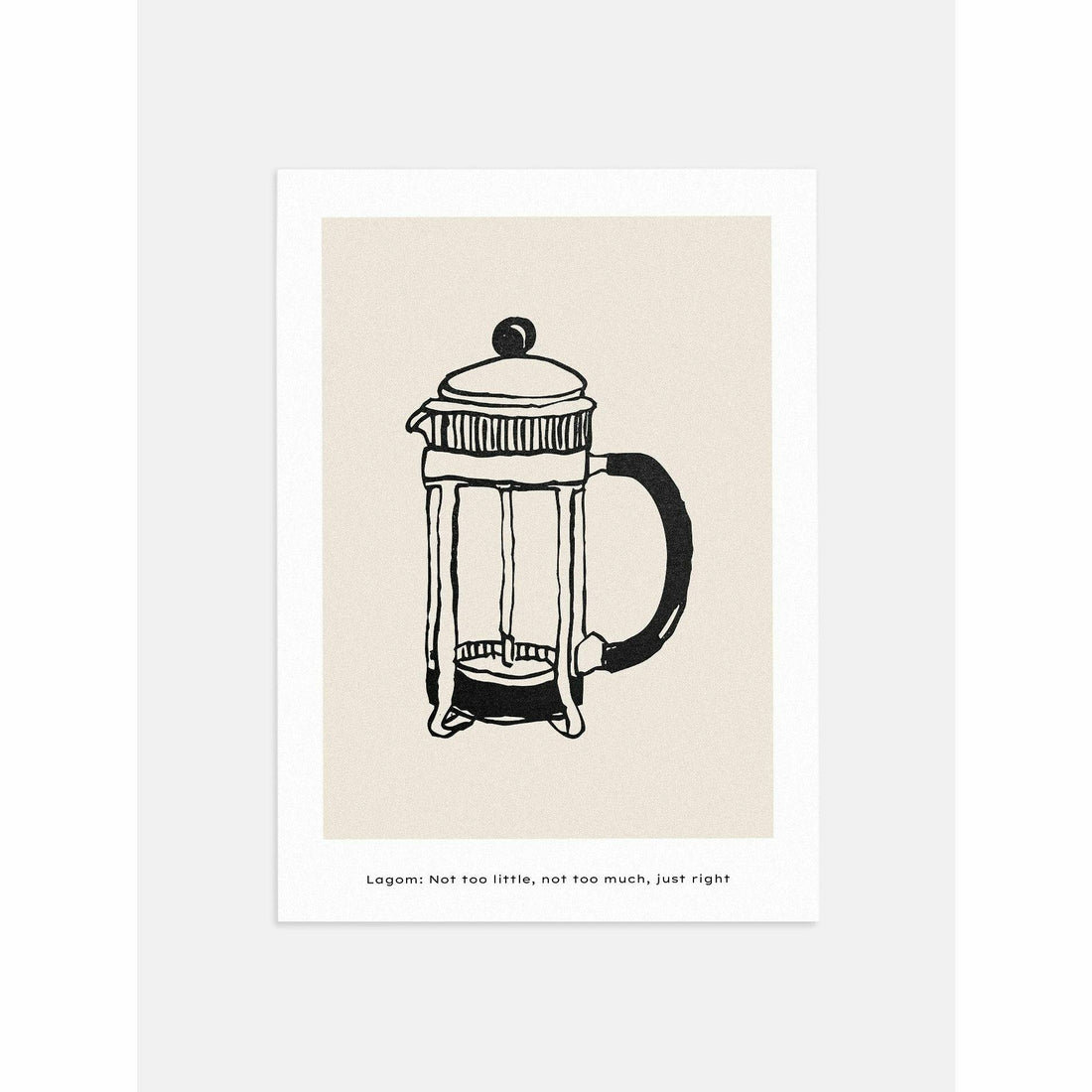 French Coffee Press Poster