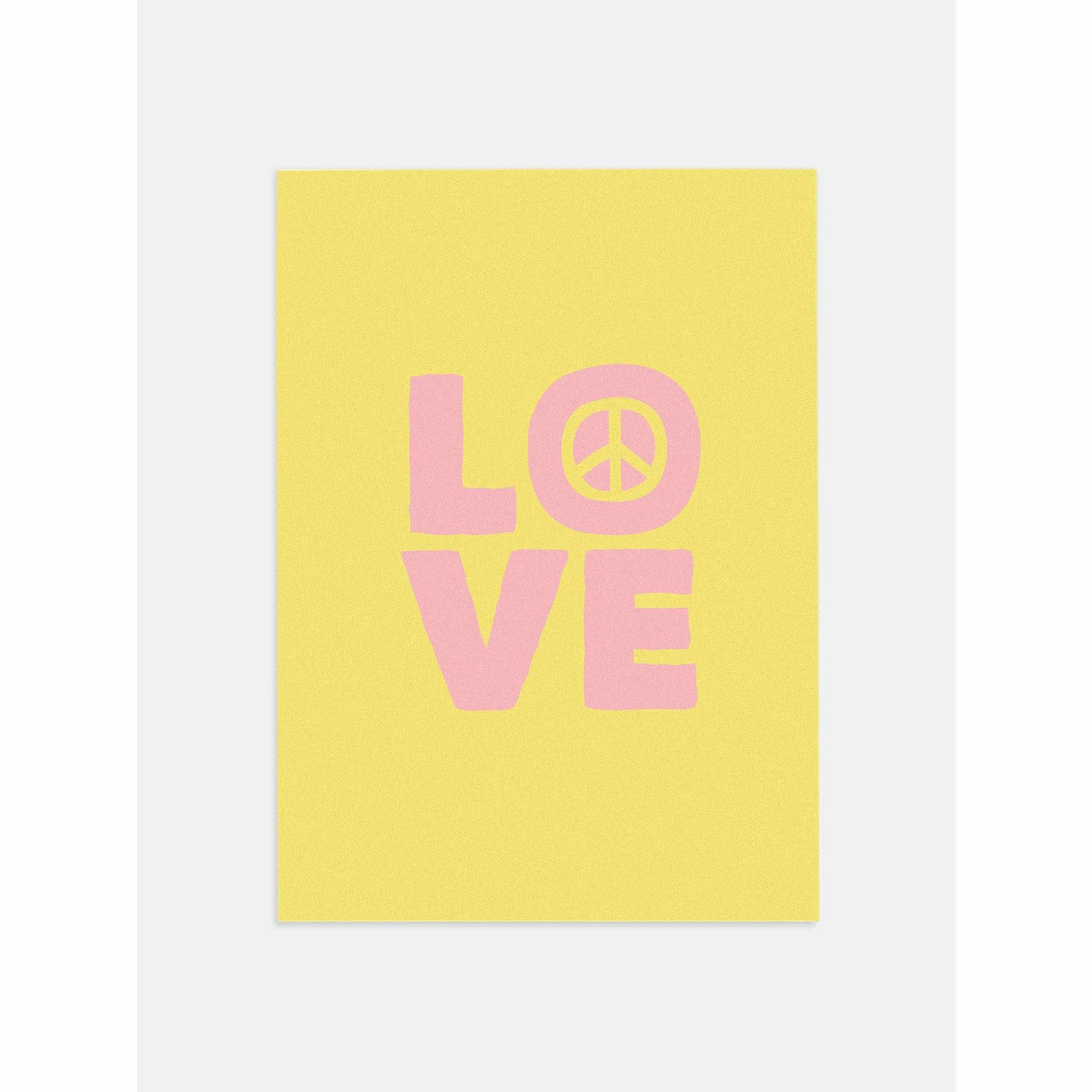 Love Retro Wall Poster