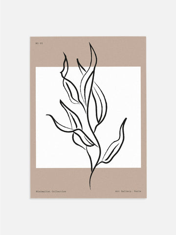 Minimalist Stem Line Bedroom Wall Art