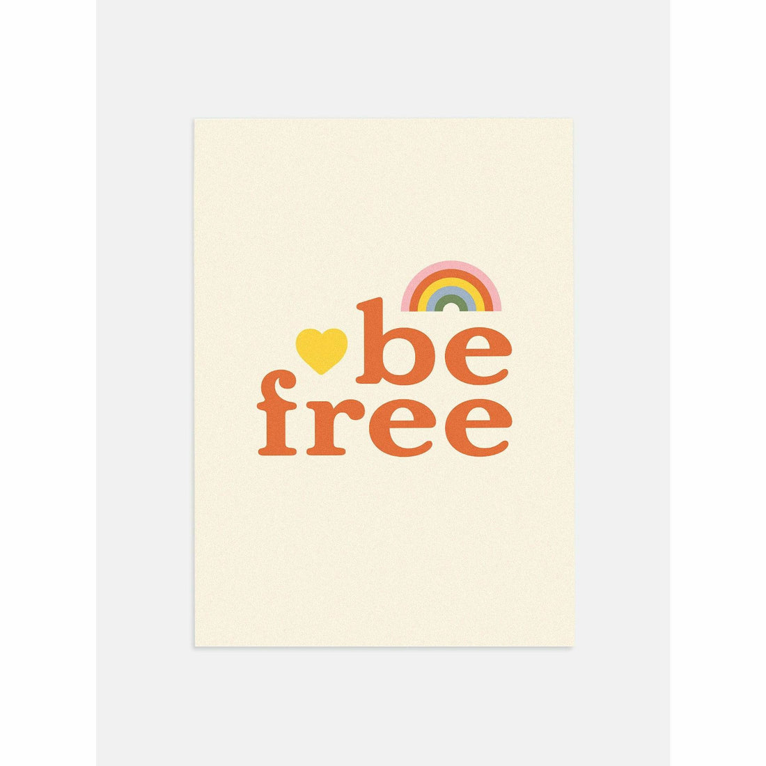Rainbow Be Free 1970s Print