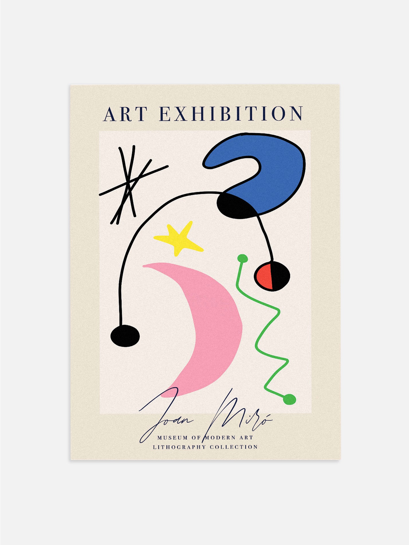 Joan Miró Pink Moon Modern Art