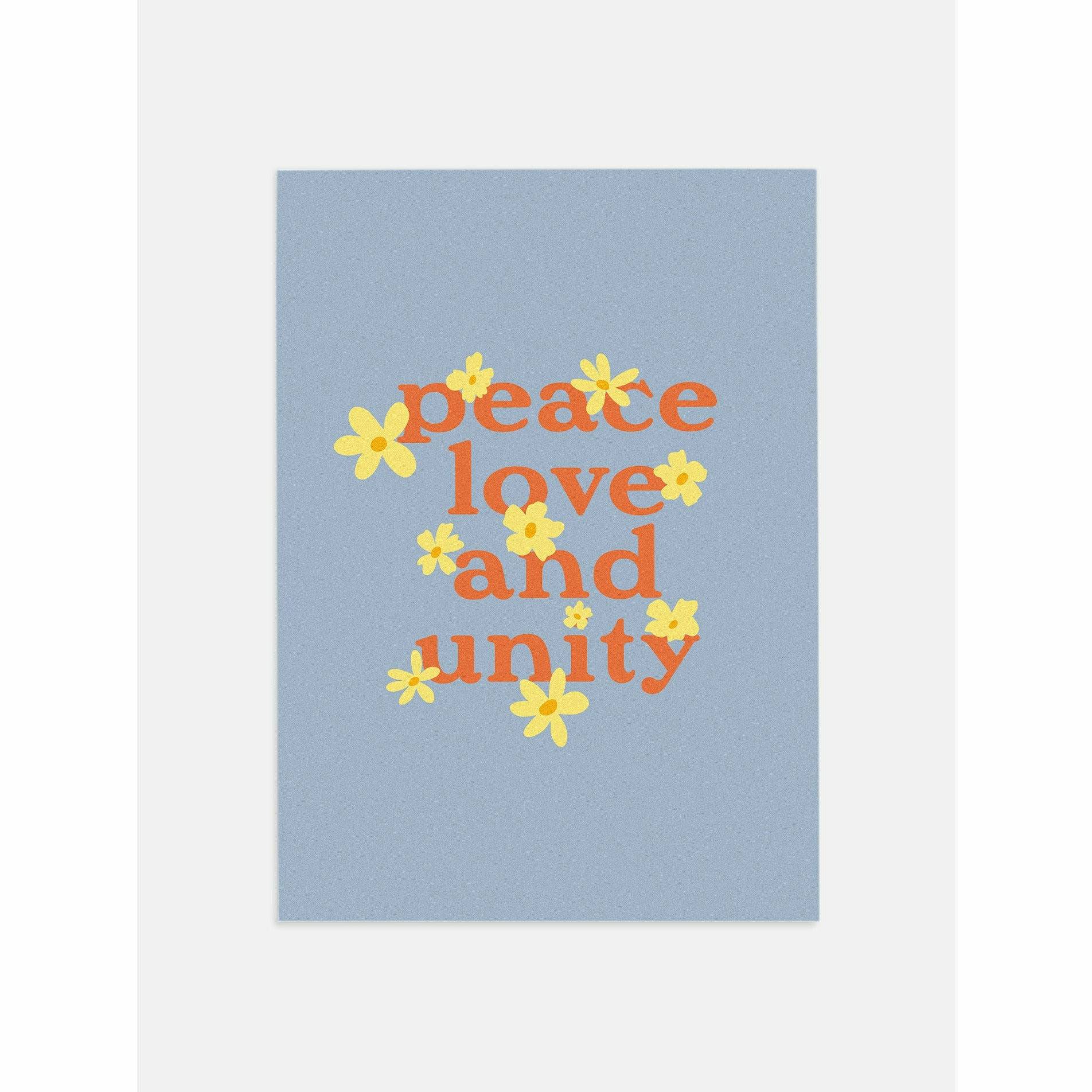 Peace, Love, & Unity Vintage Poster 