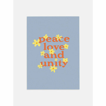 Peace, Love, & Unity Vintage Poster 
