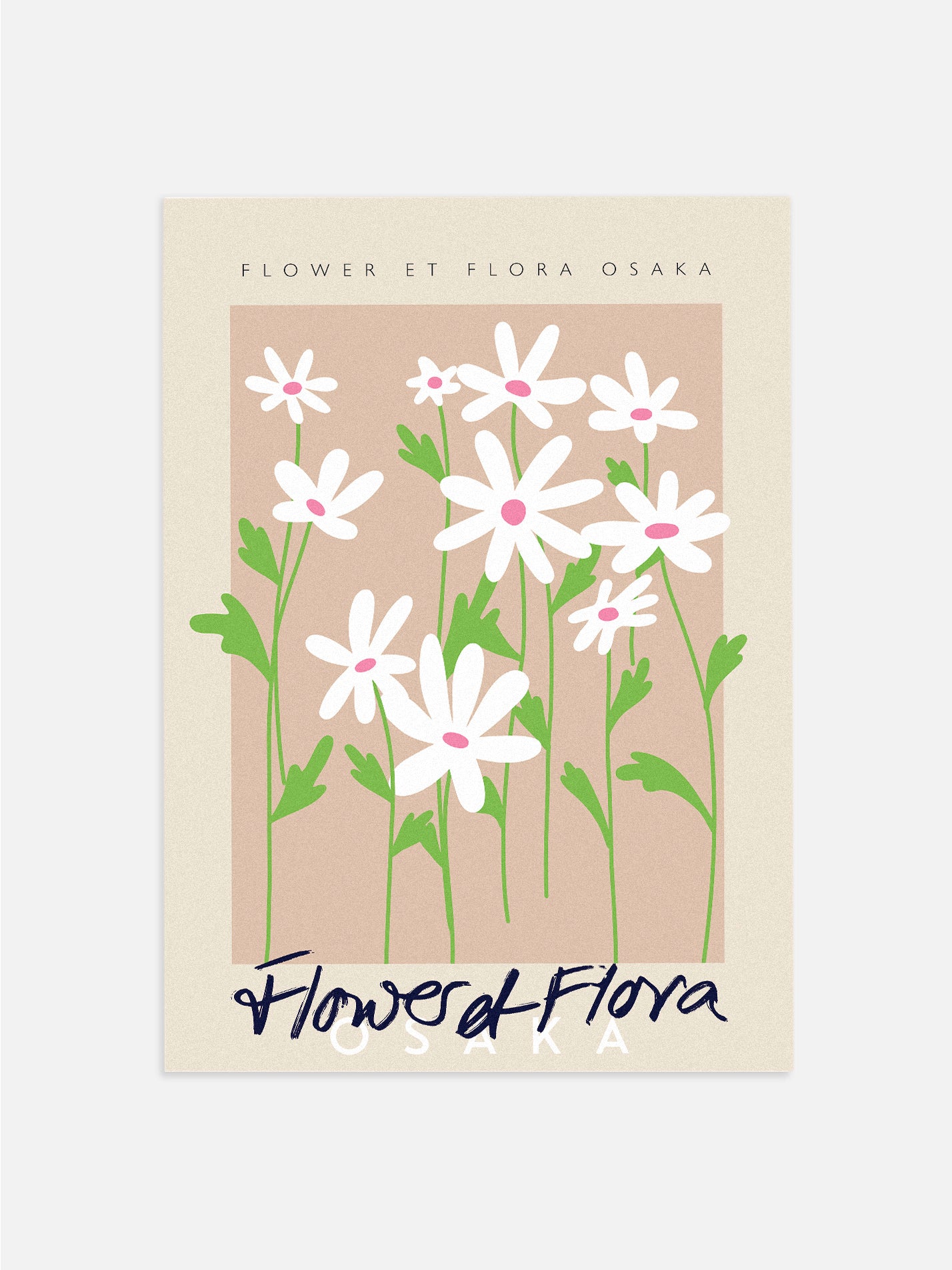 Abstract Minimalist White Flowers