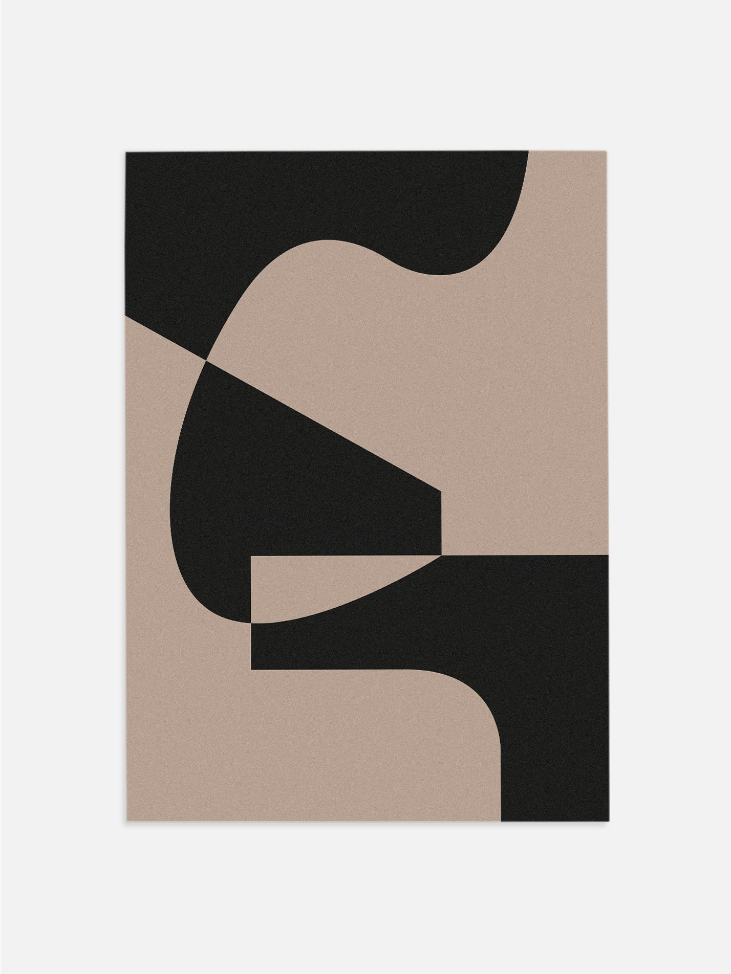 Brown & Black Abstract Shapes Poster
