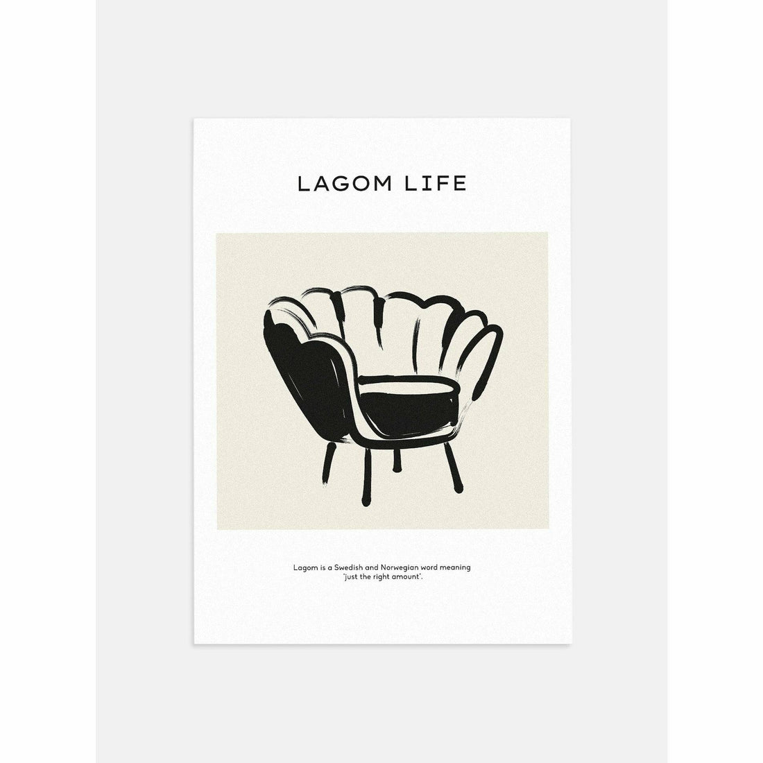 Curved Chair Brushed Bedroom Wall Decor