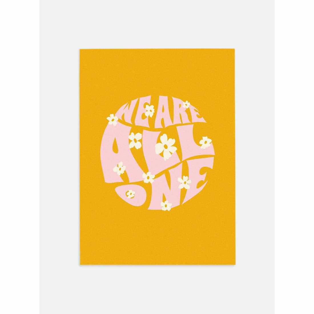 We Are All One Retro Vintage Poster