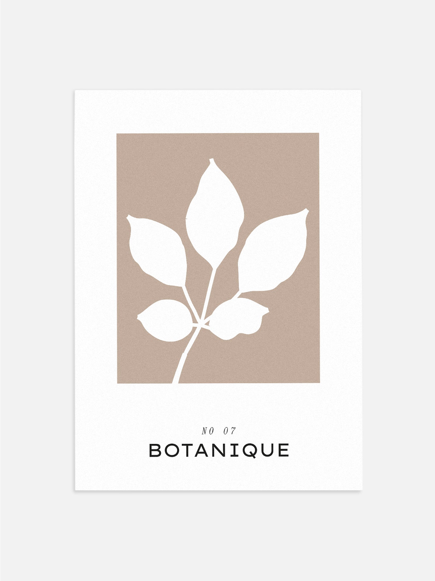 Beige Leaf Bedroom Wall Art