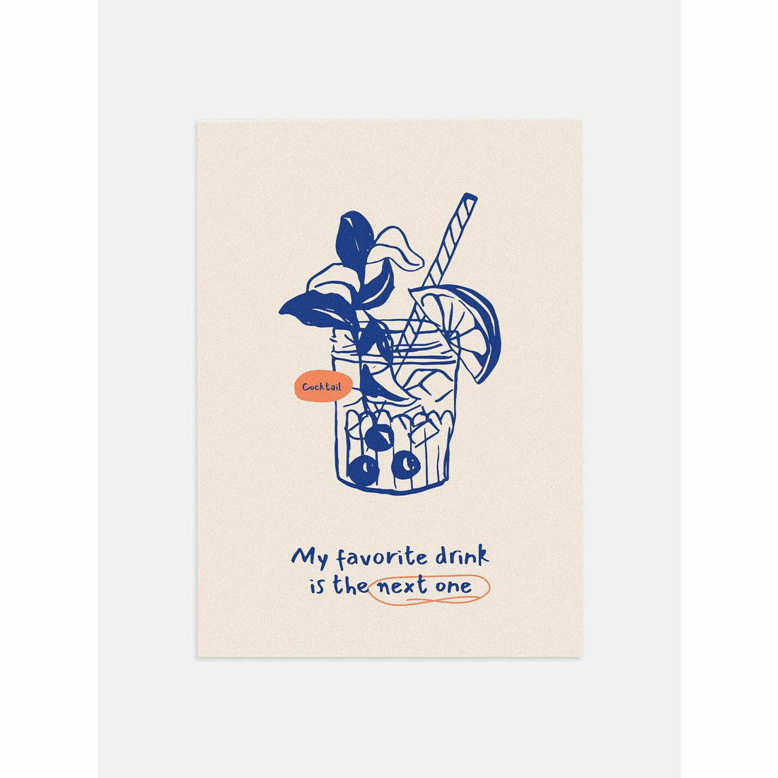 My Favorite Drink Neutral Wall Art