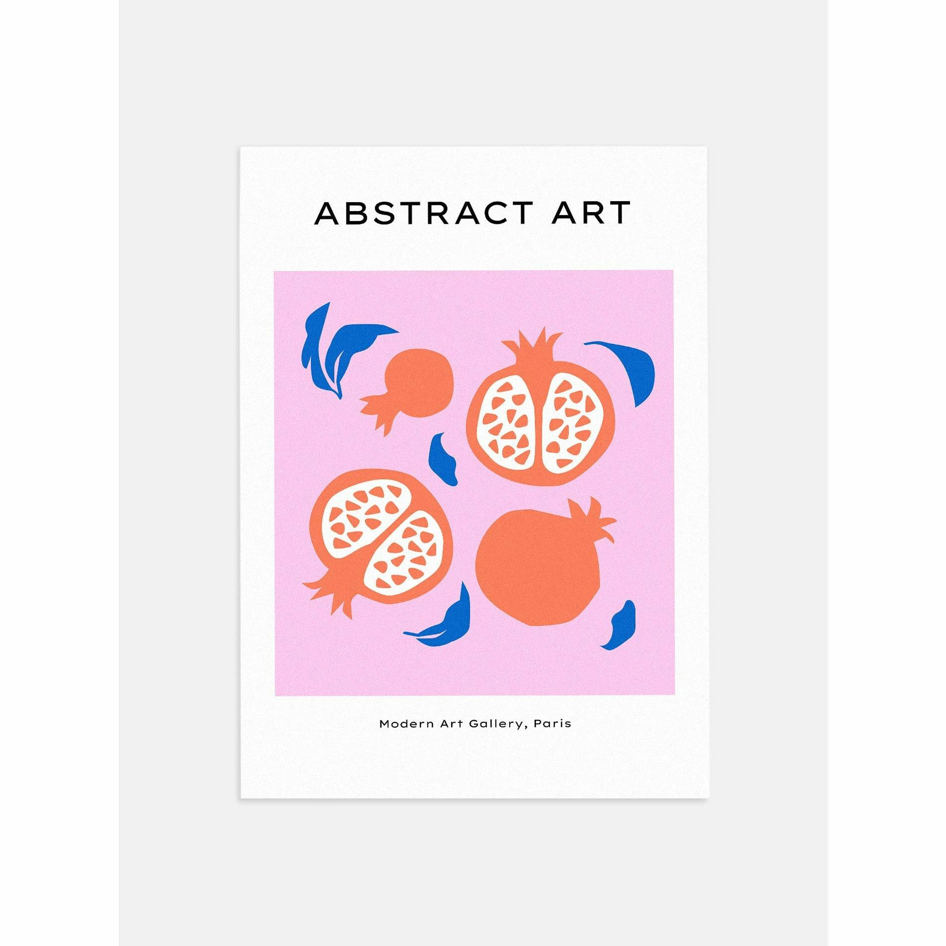Abstract Pomegranate Kitchen Art Decor