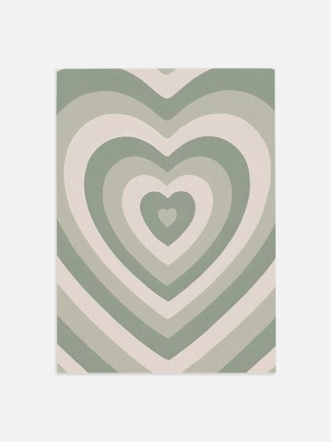 Repeating Green Hearts