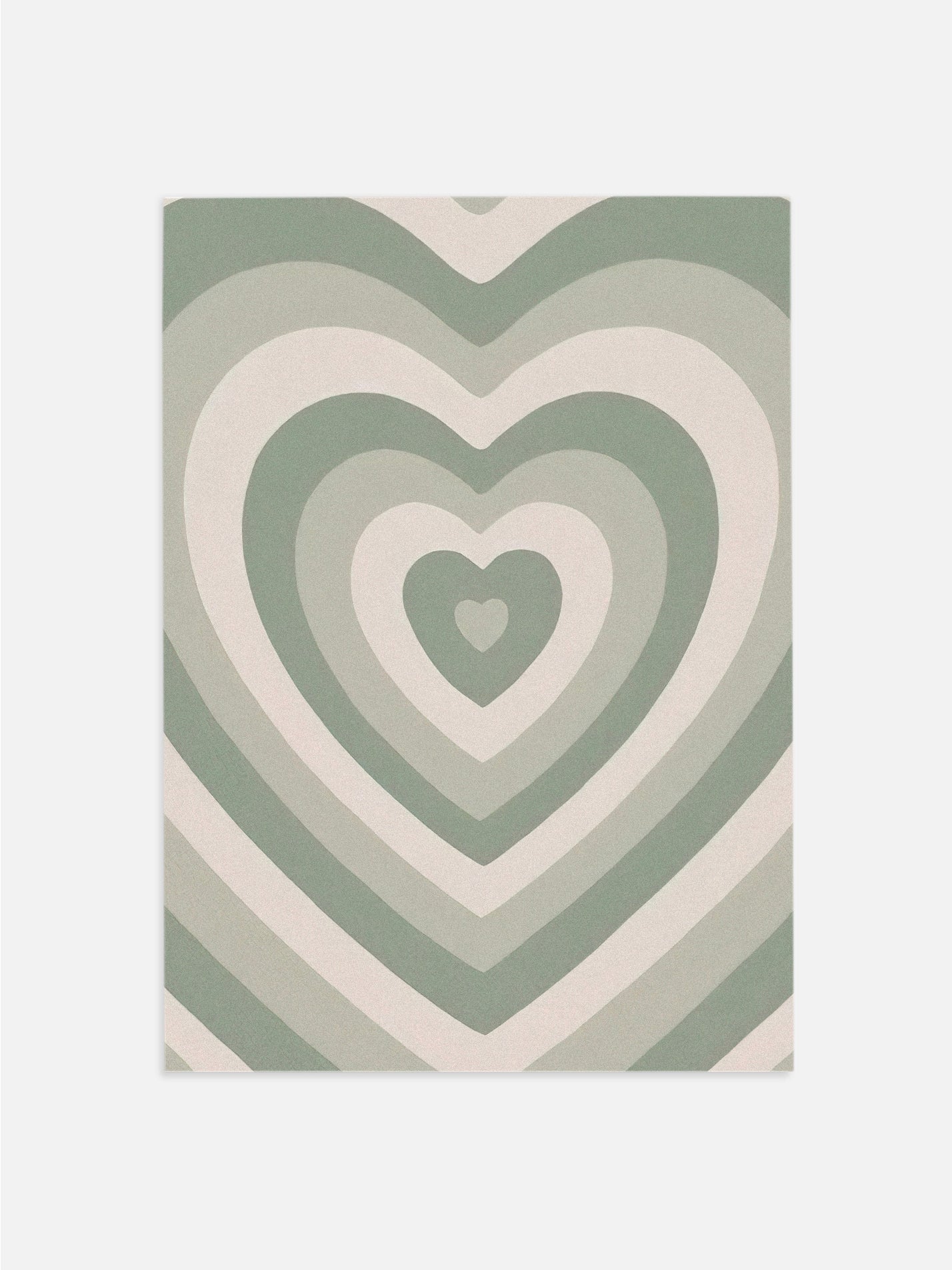 Repeating Green Hearts