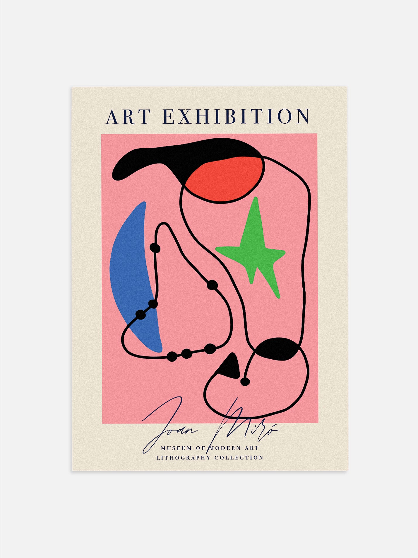 Joan Miró Pink Modern Art
