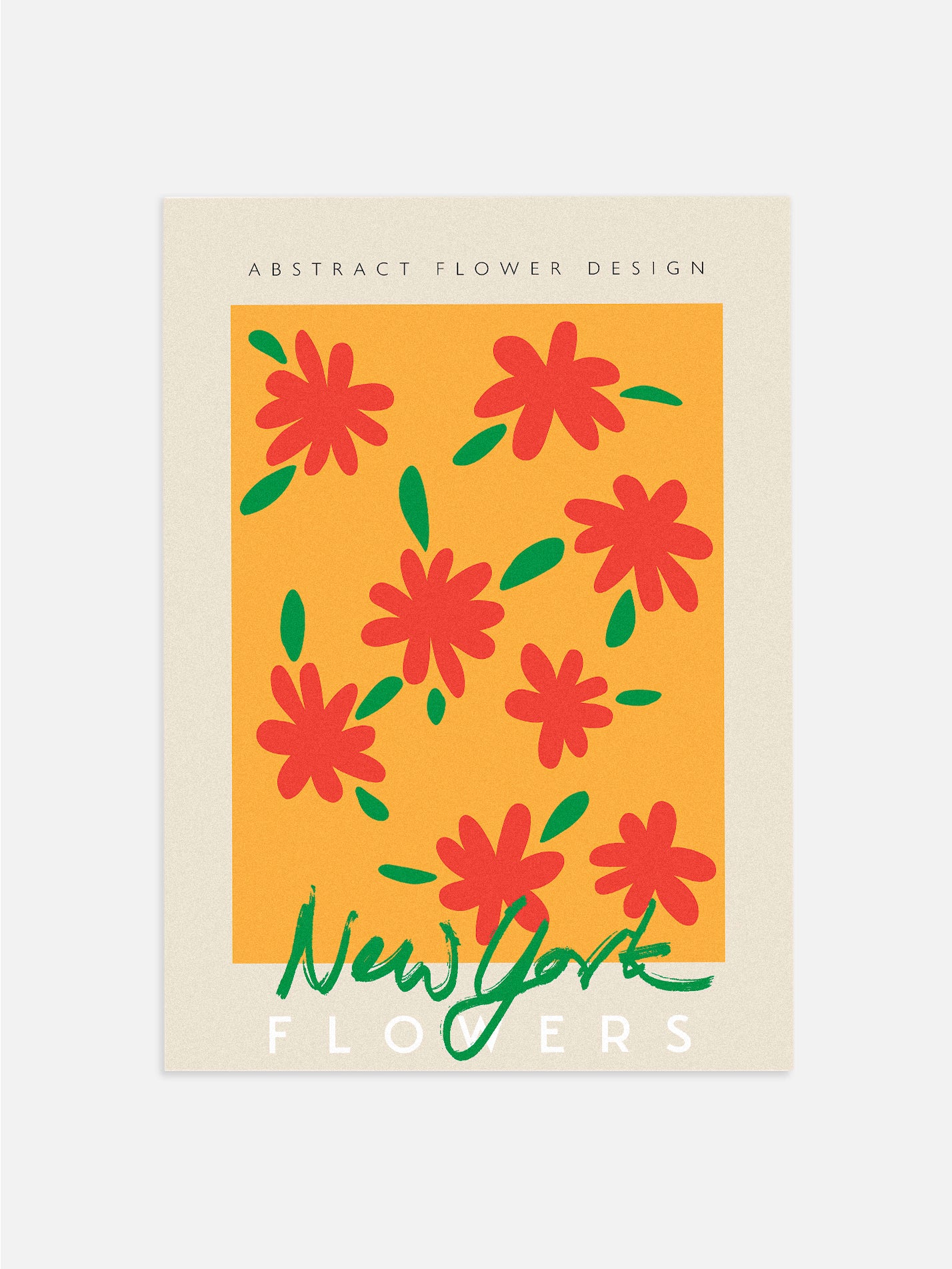 New York Abstract Flowers Poster