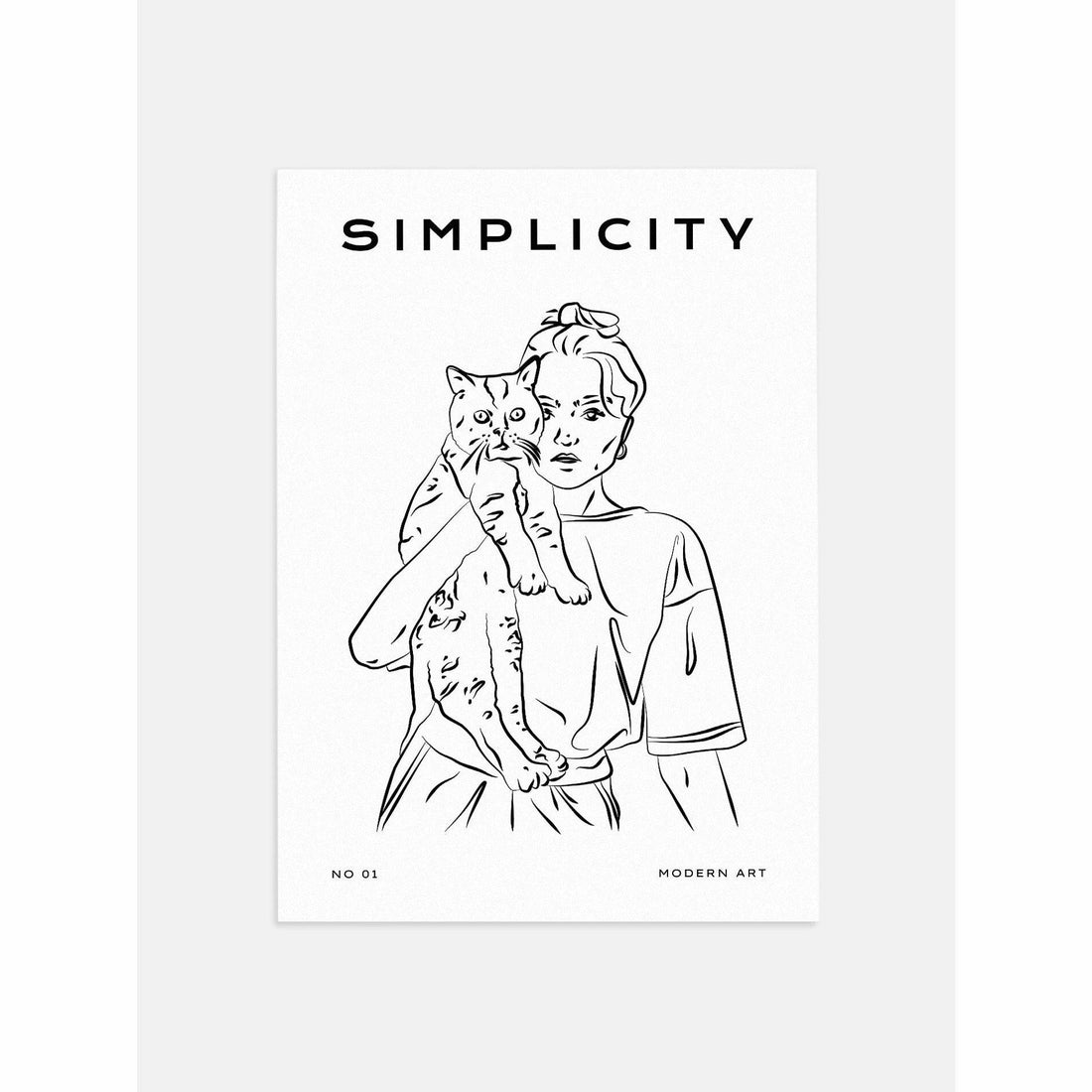A Woman & Her Cat Poster