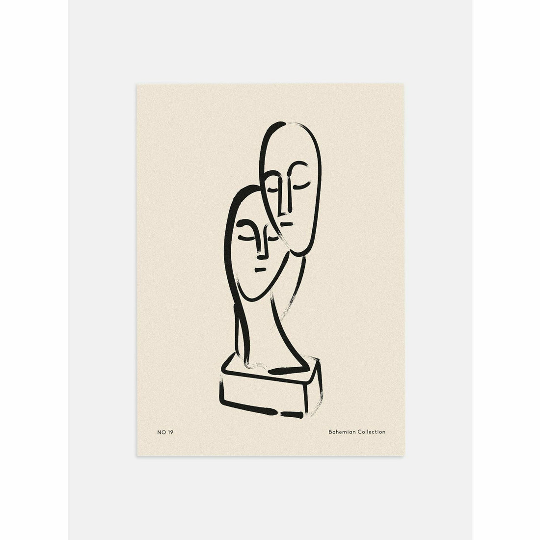 Face Sculpture Bedroom Print