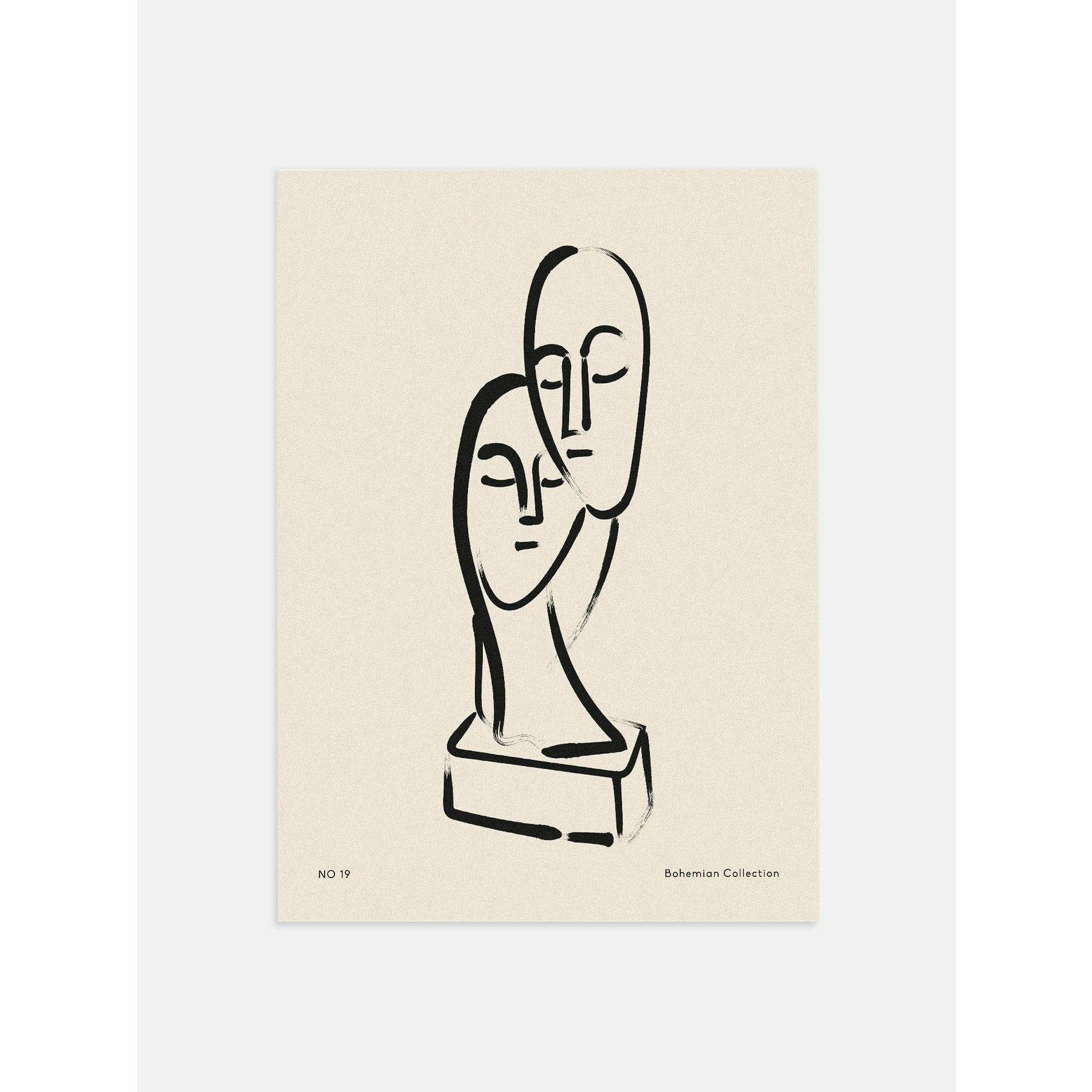 Face Sculpture Bedroom Print