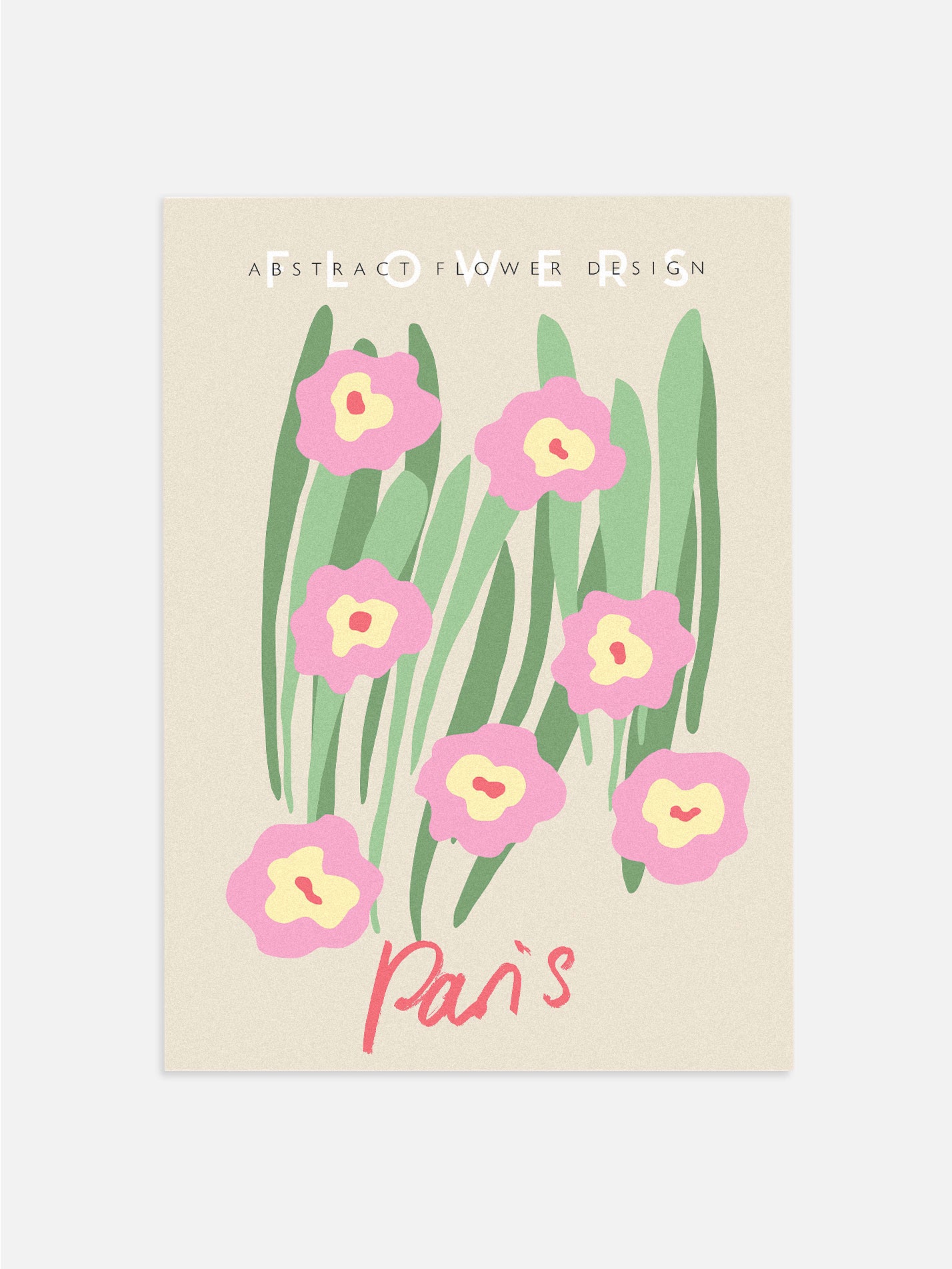 Paris Flowers Poster