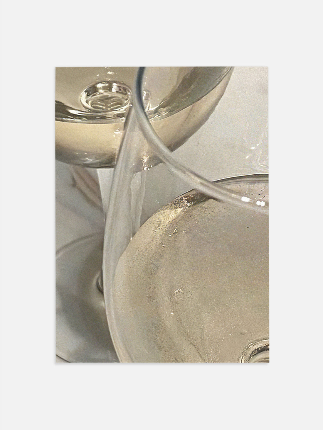 White Wine Beige Print