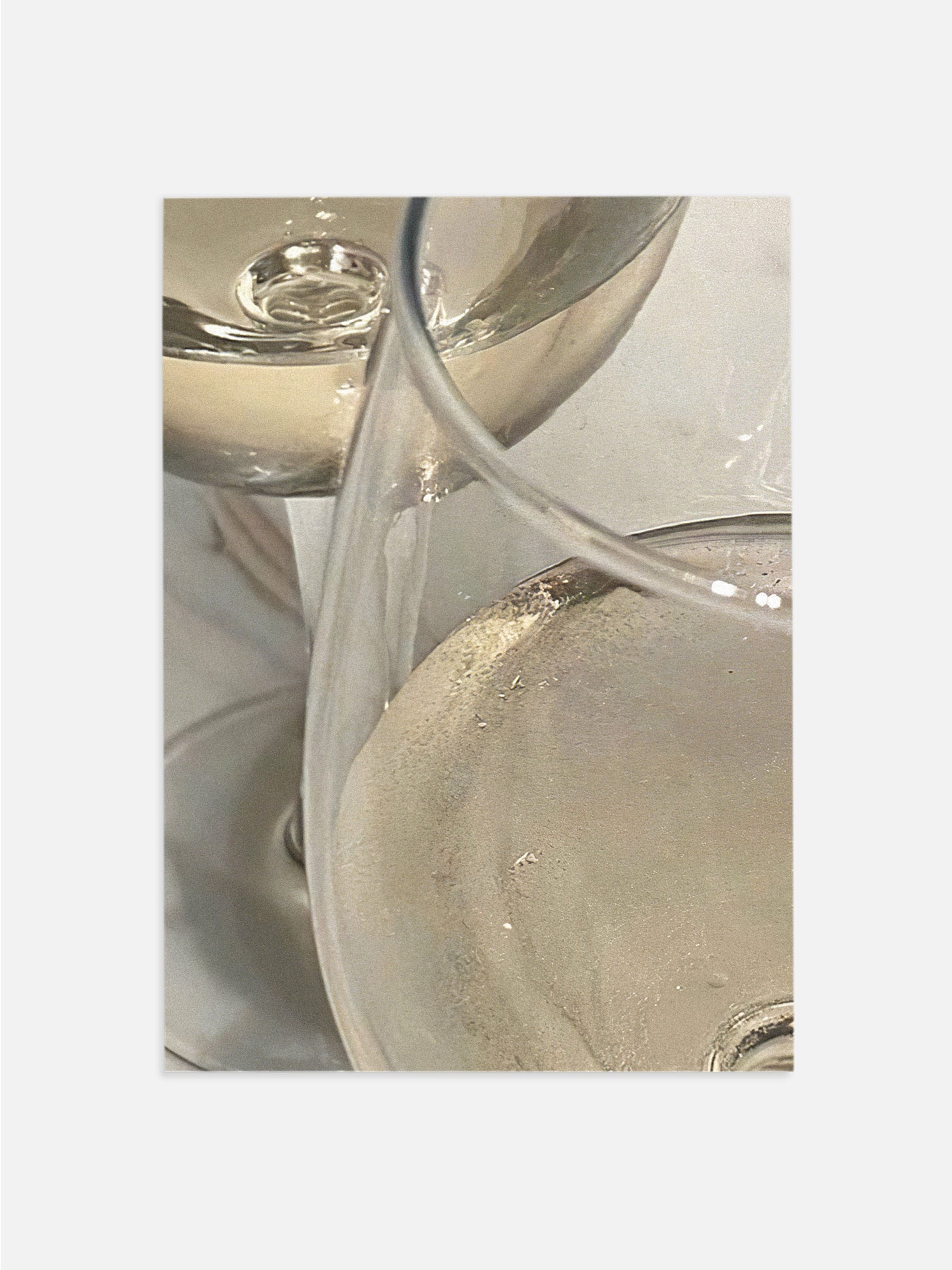 White Wine Beige Print