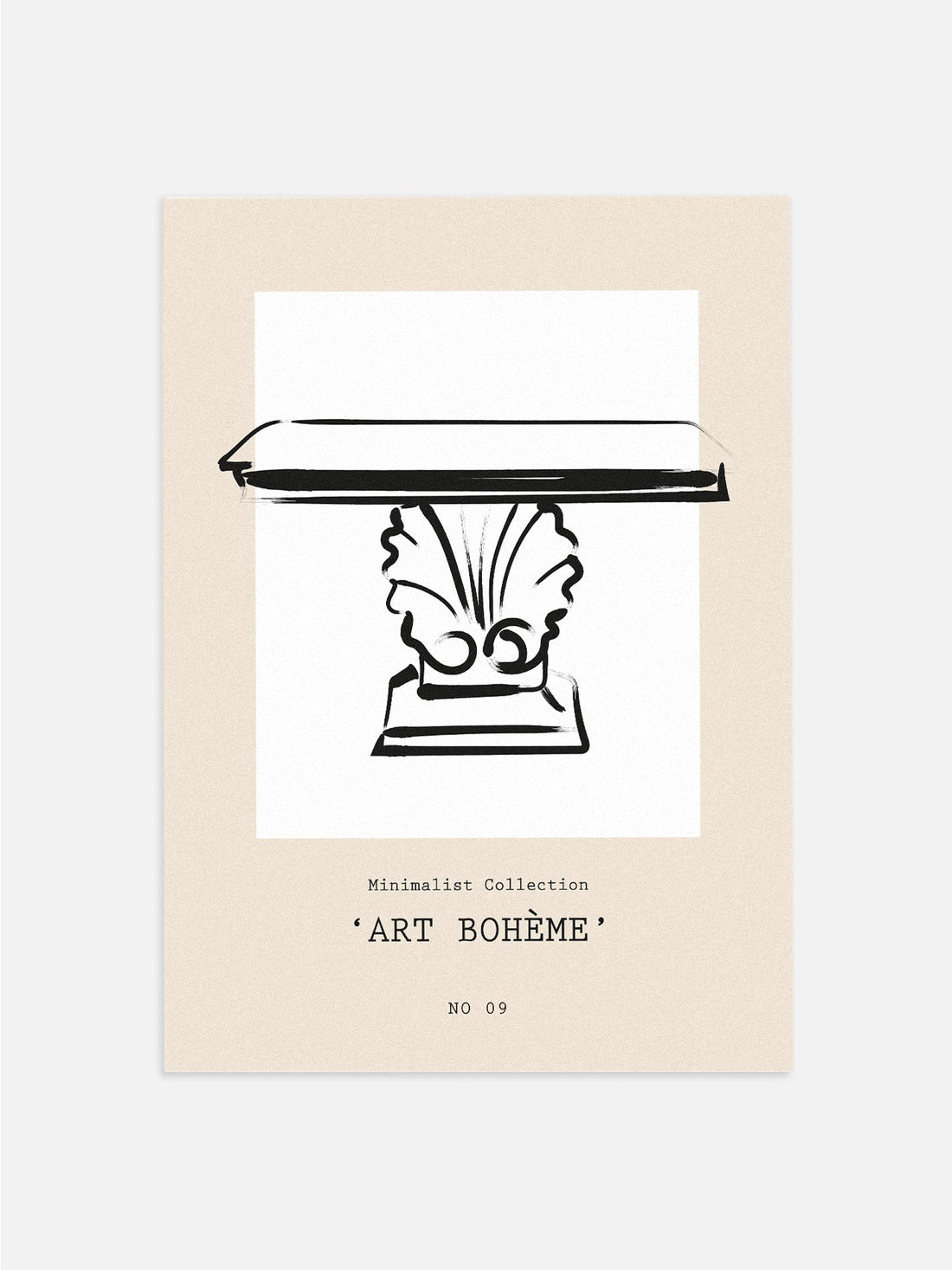 Pedestal Bedroom Poster