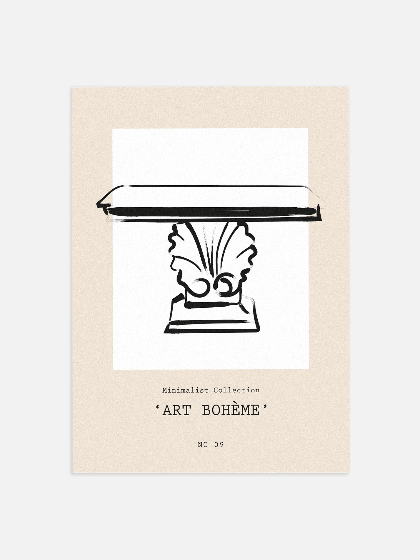 Pedestal Bedroom Poster