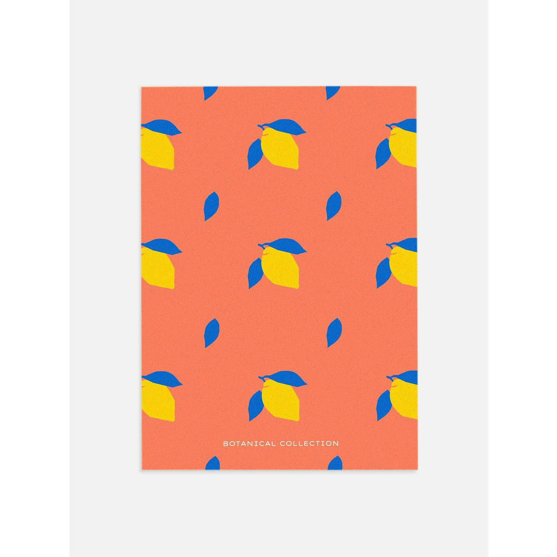 Lemon Pattern Kitchen Wall Poster