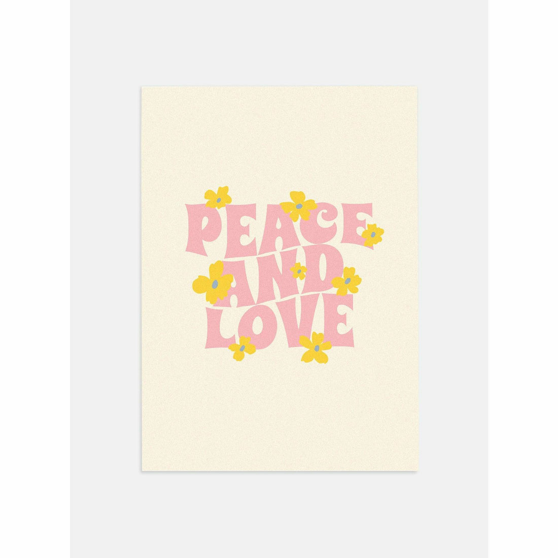 Peace and Love 70s Poster