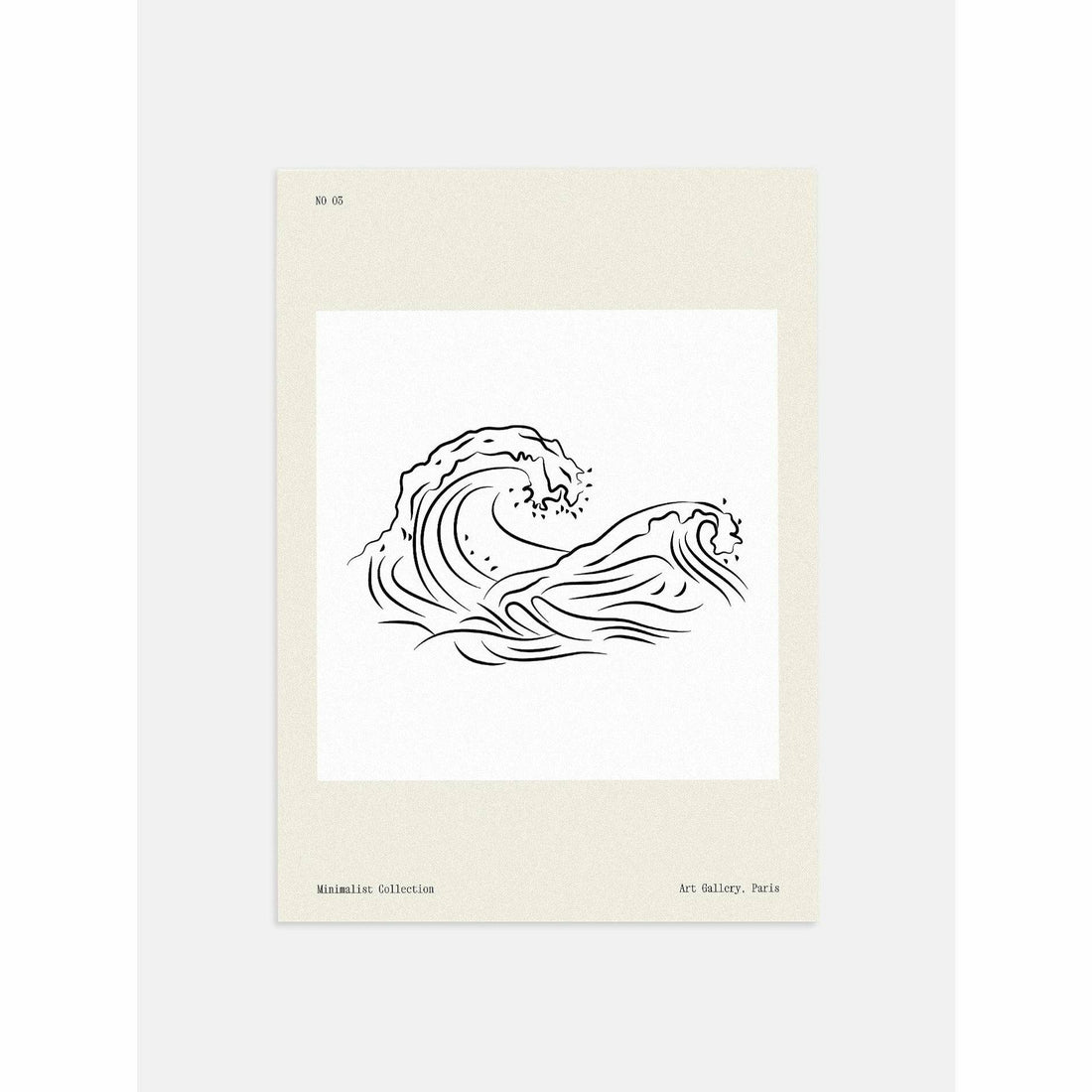 Minimalist Waves Bedroom Artwork