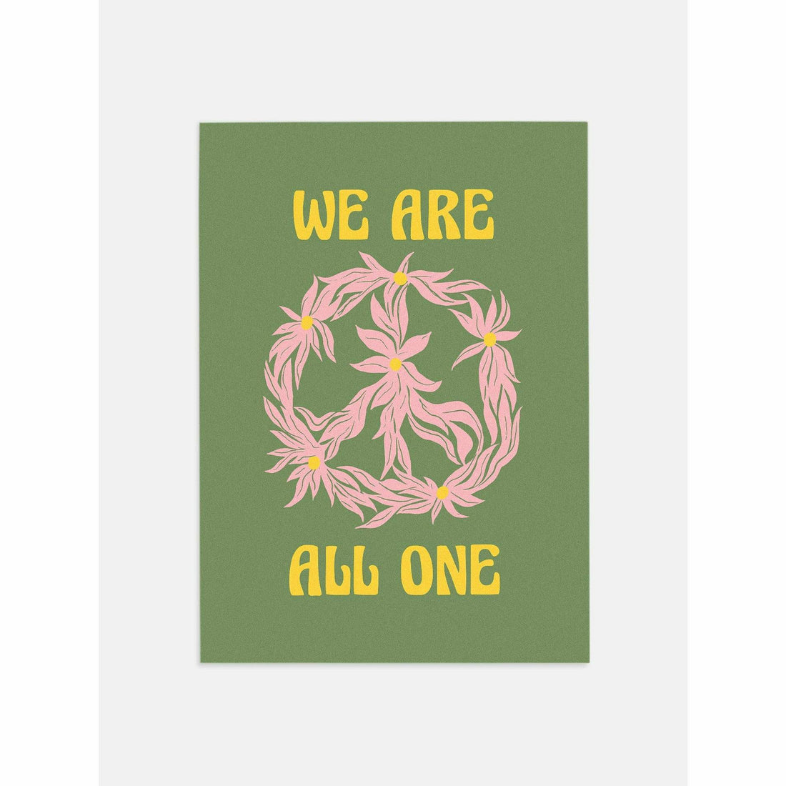 We Are All One 70s Poster Art