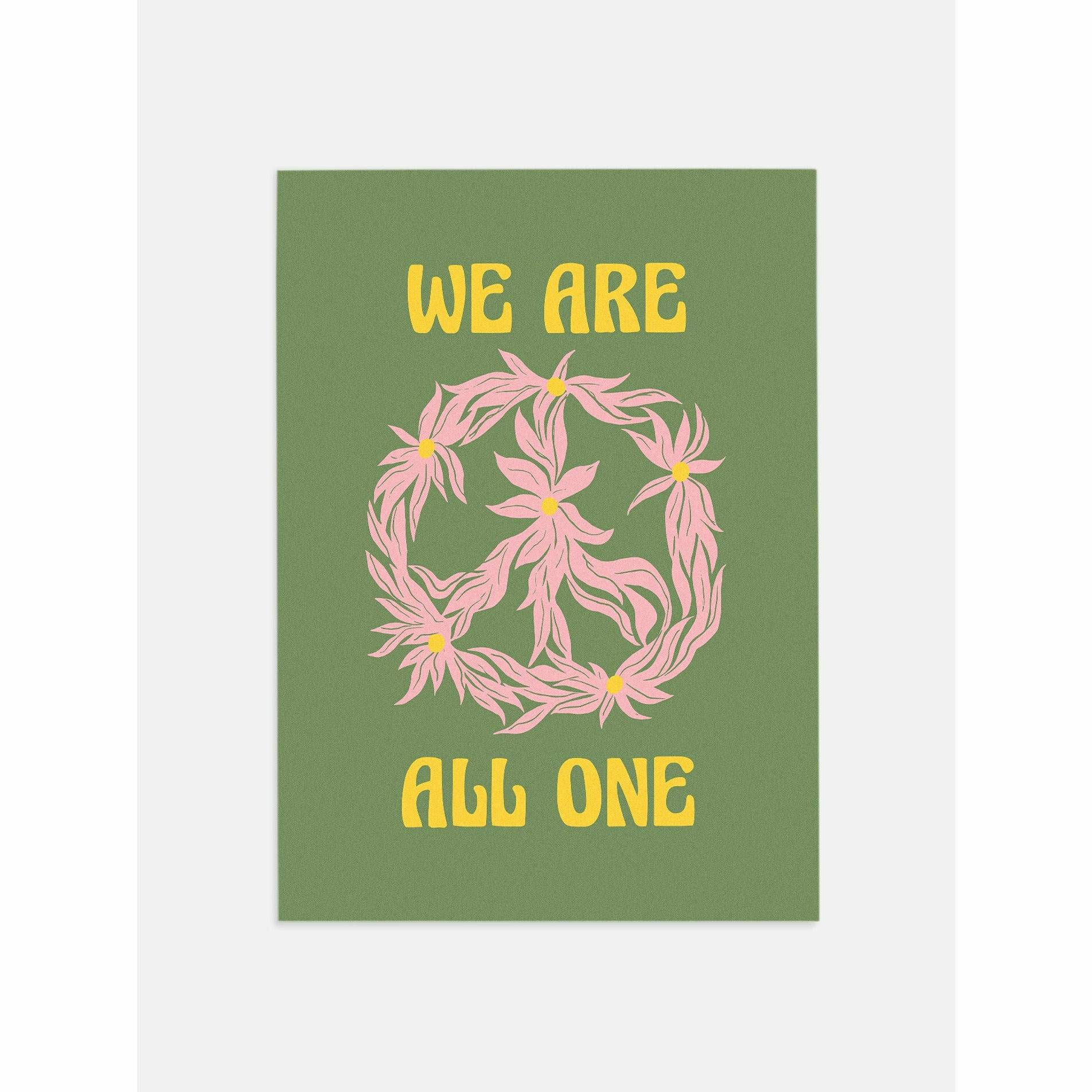 We Are All One 70s Poster Art