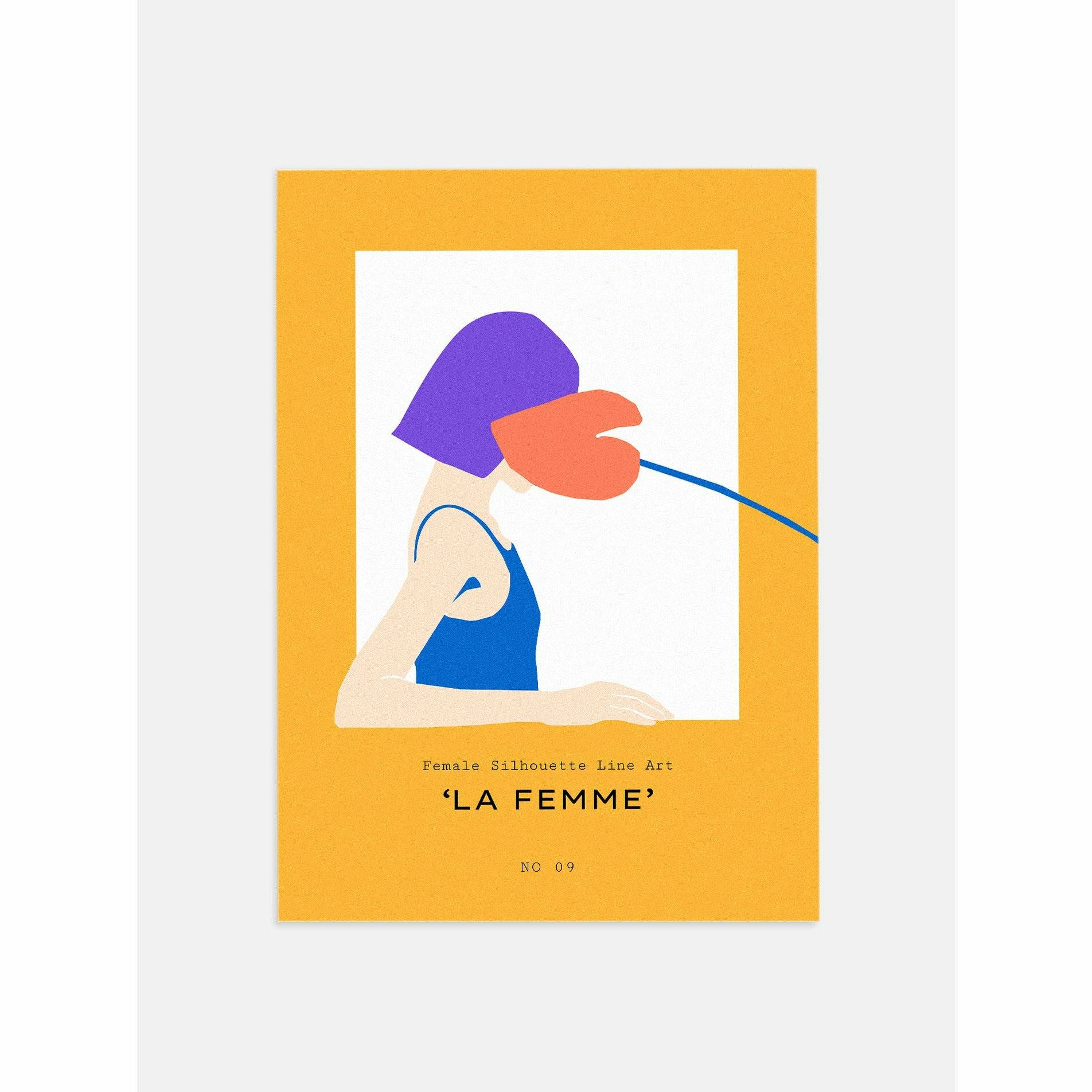Female Silhouette Bedroom Wall Art Decor