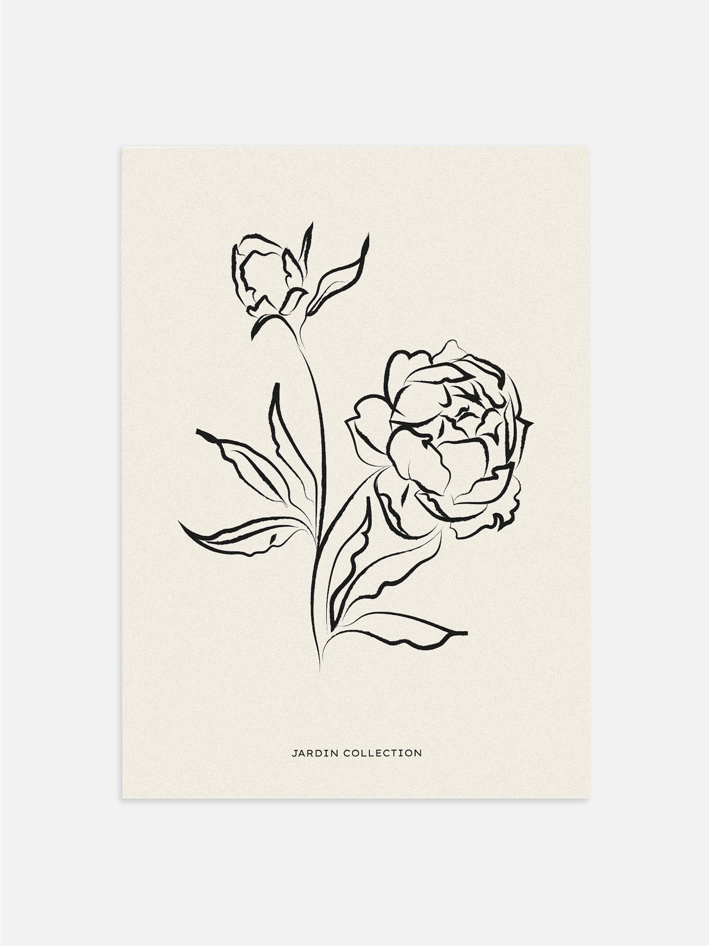 Peony Line Art Bedroom Wall Decor