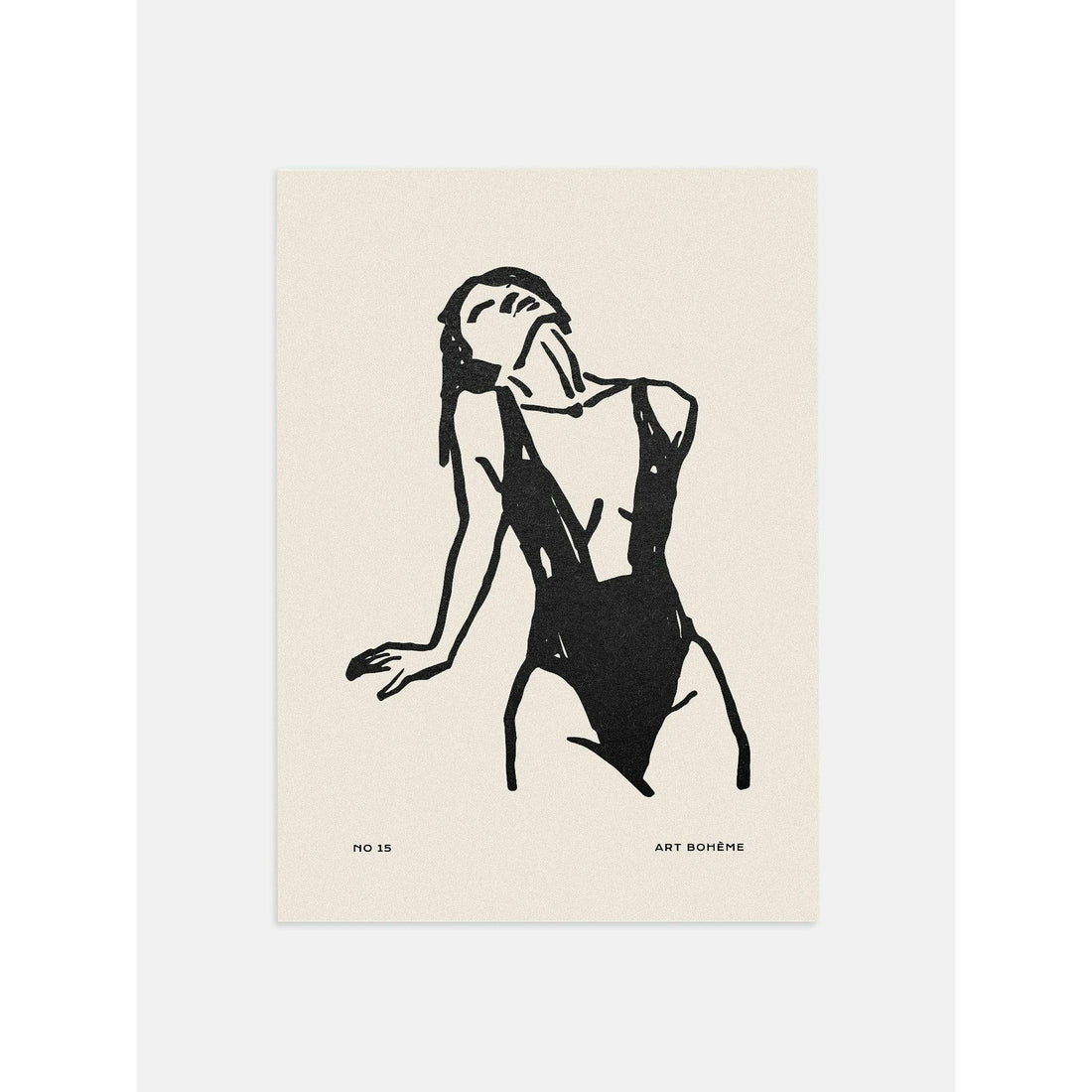 Sunbathing Sketch Poster