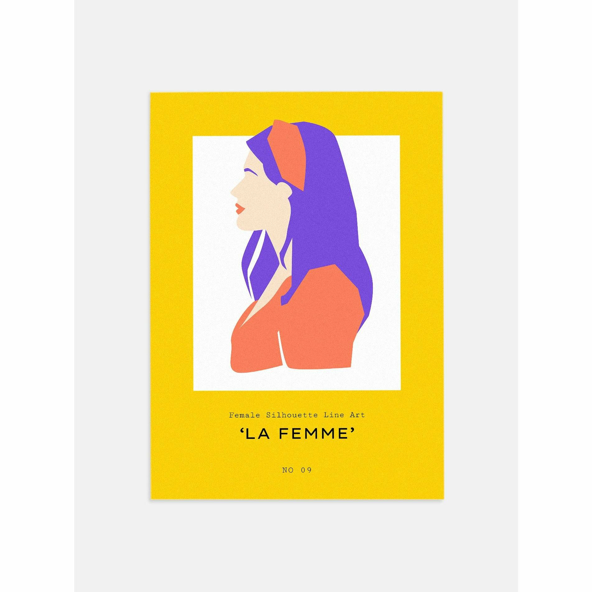 Female Silhouette Line Art