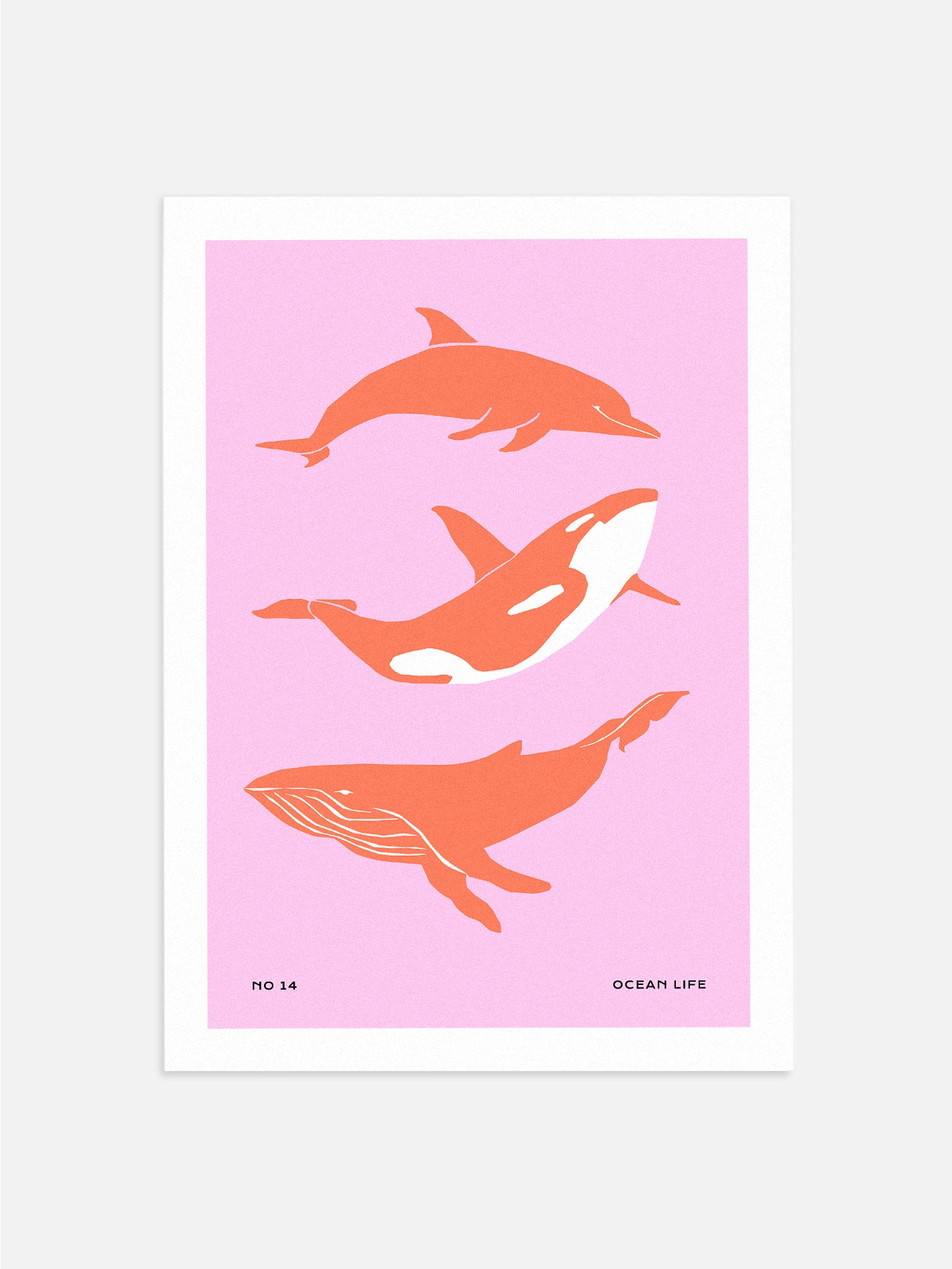 Abstract Whales Poster