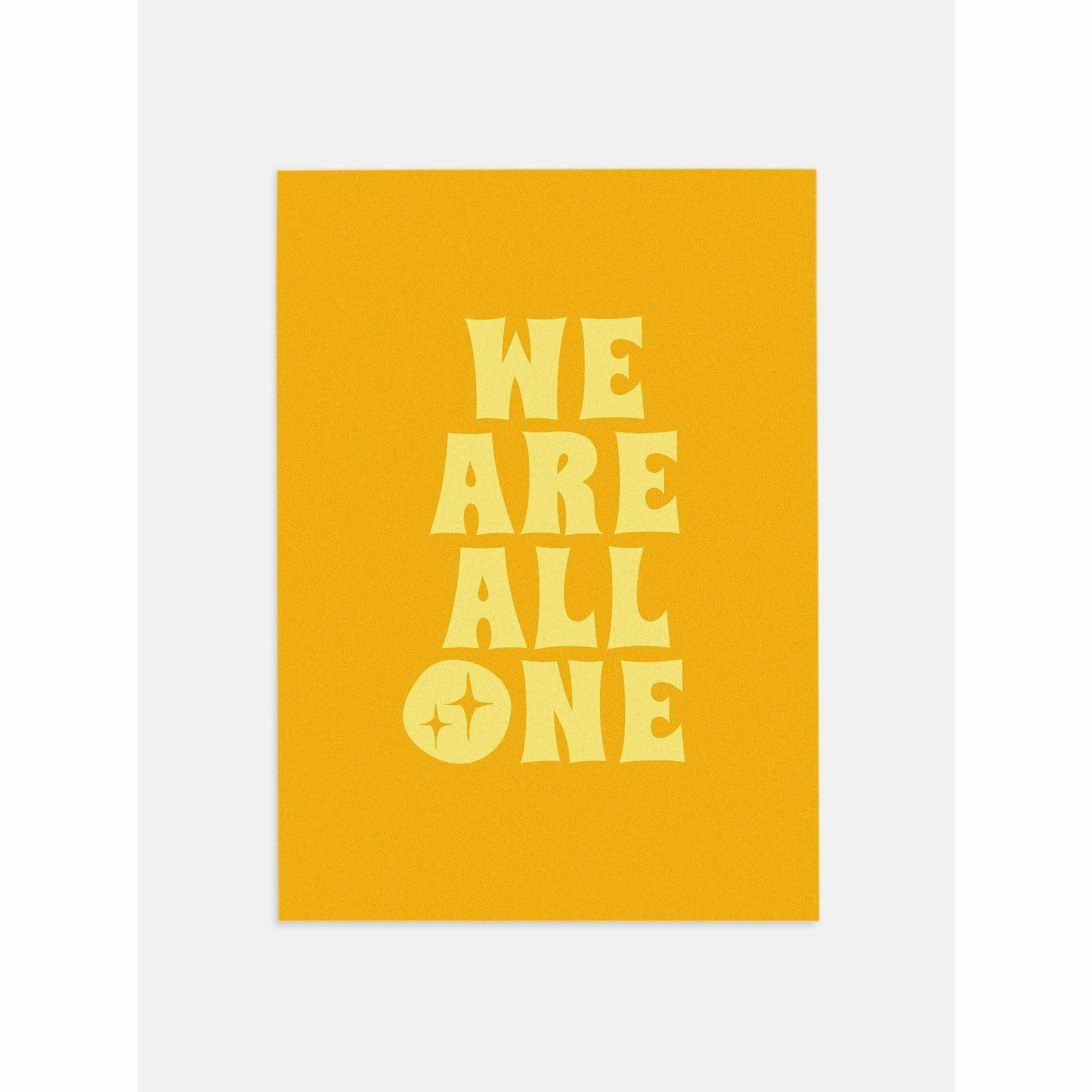 We Are All One Vintage Wall Poster