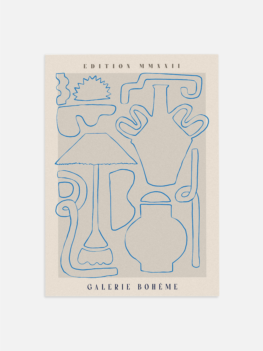 Abstract Blue Pottery
